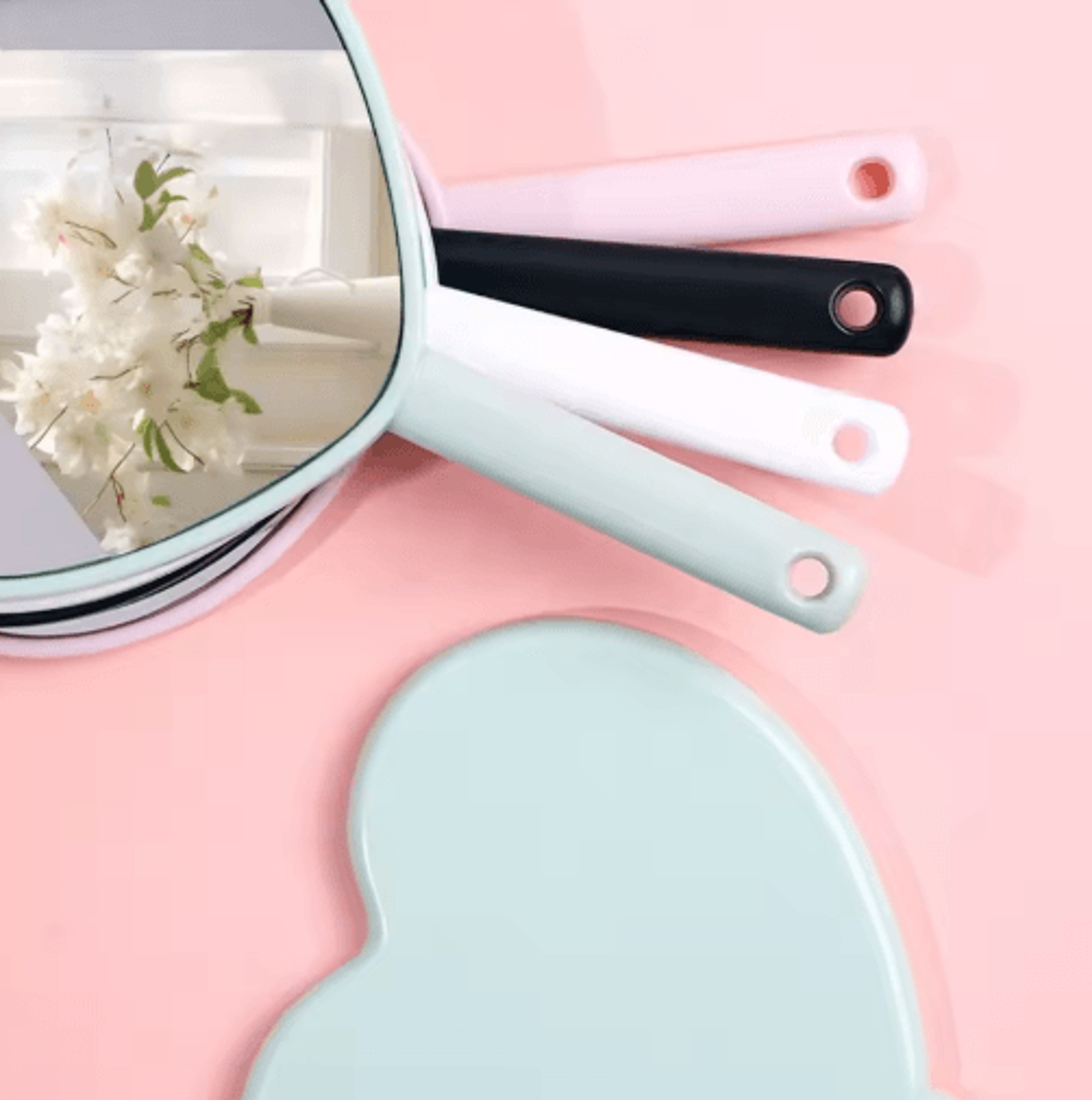 Sweet Heart Makeup Mirror  Cute Portable Handheld Beauty Mirror 8