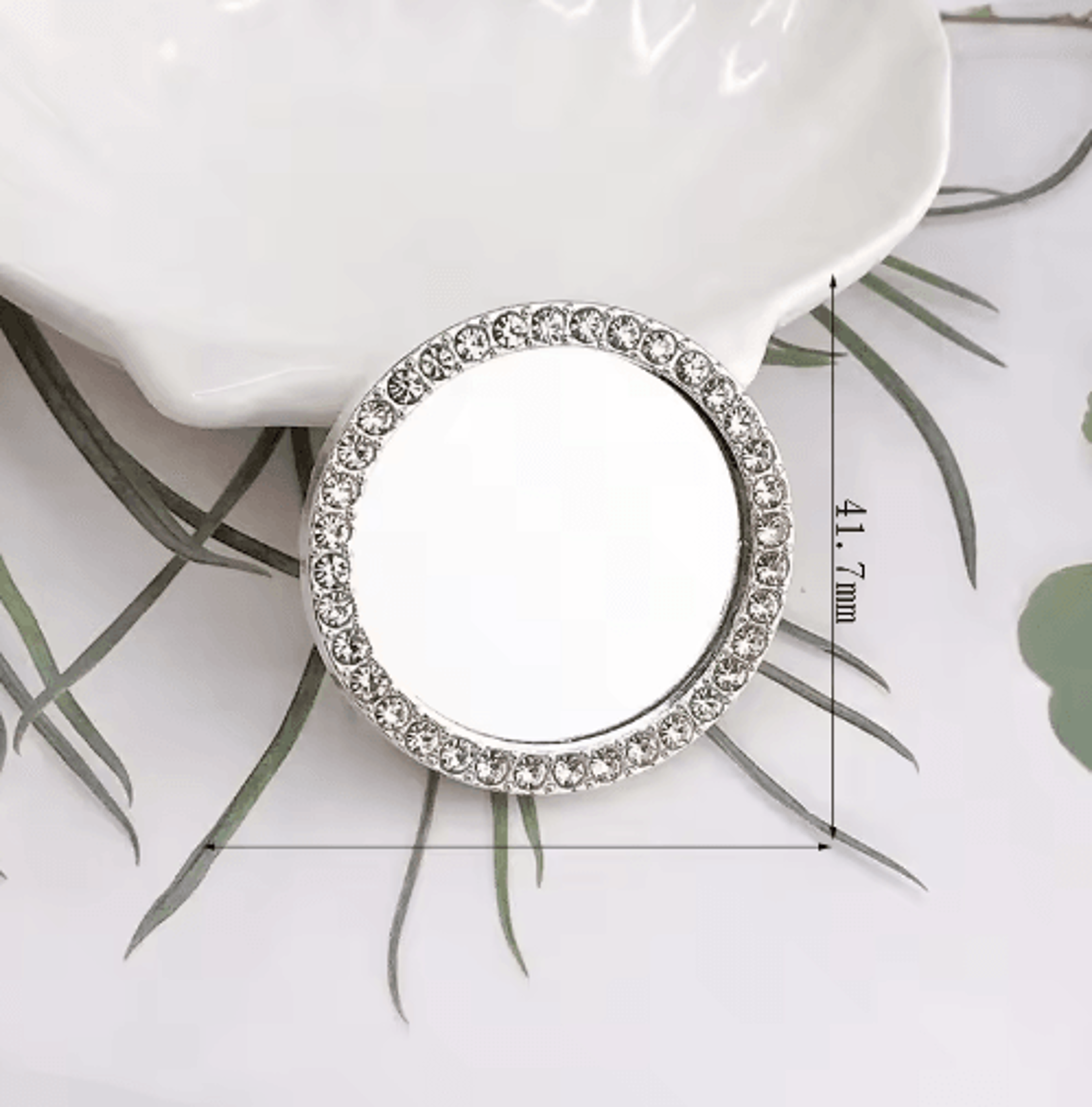 Mini Heart Diamond Pocket Mirror  Portable HighDefinition Makeup Mirror 5