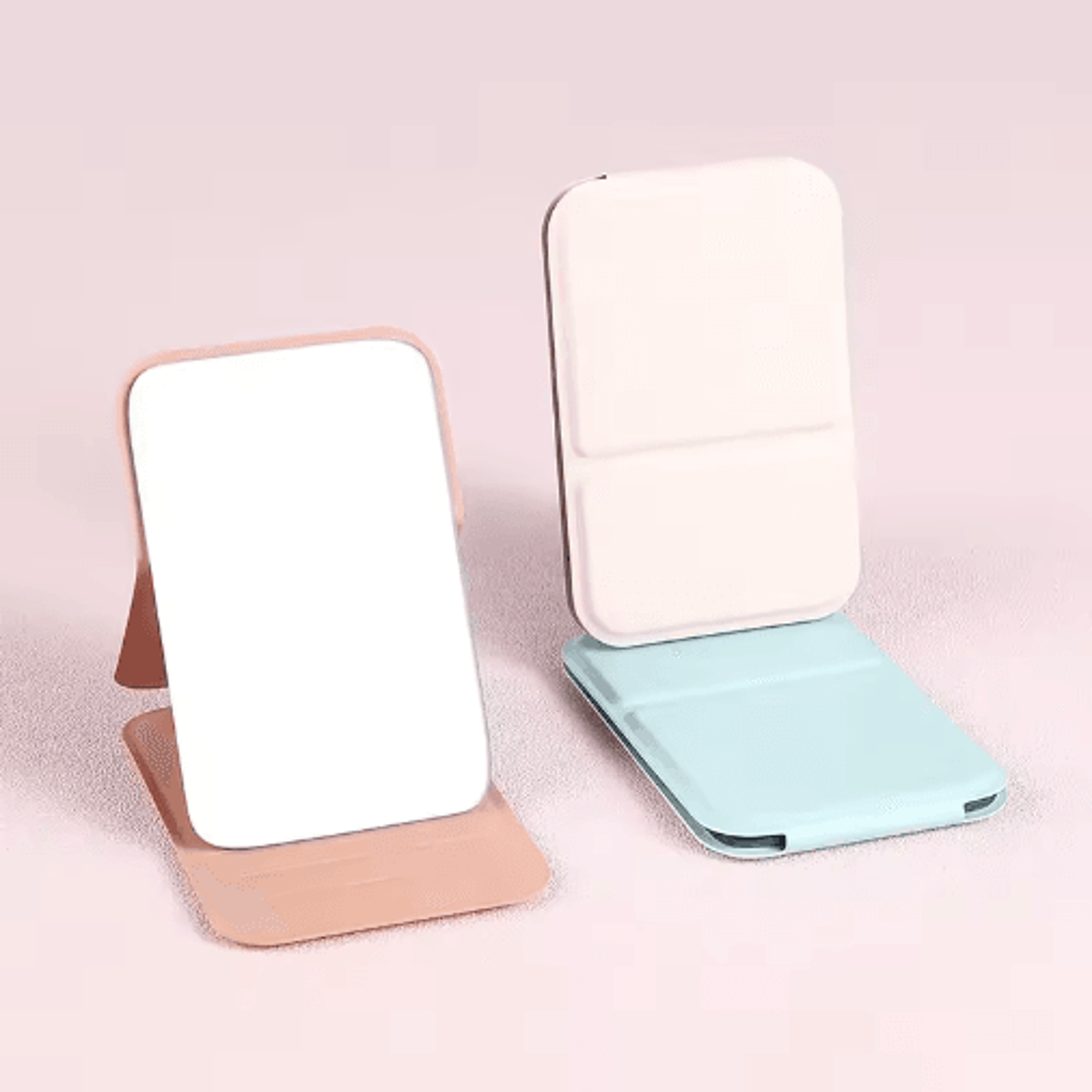 PU Leather Foldable Makeup Mirror  Portable Desktop  Pocket Vanity Mirror 10
