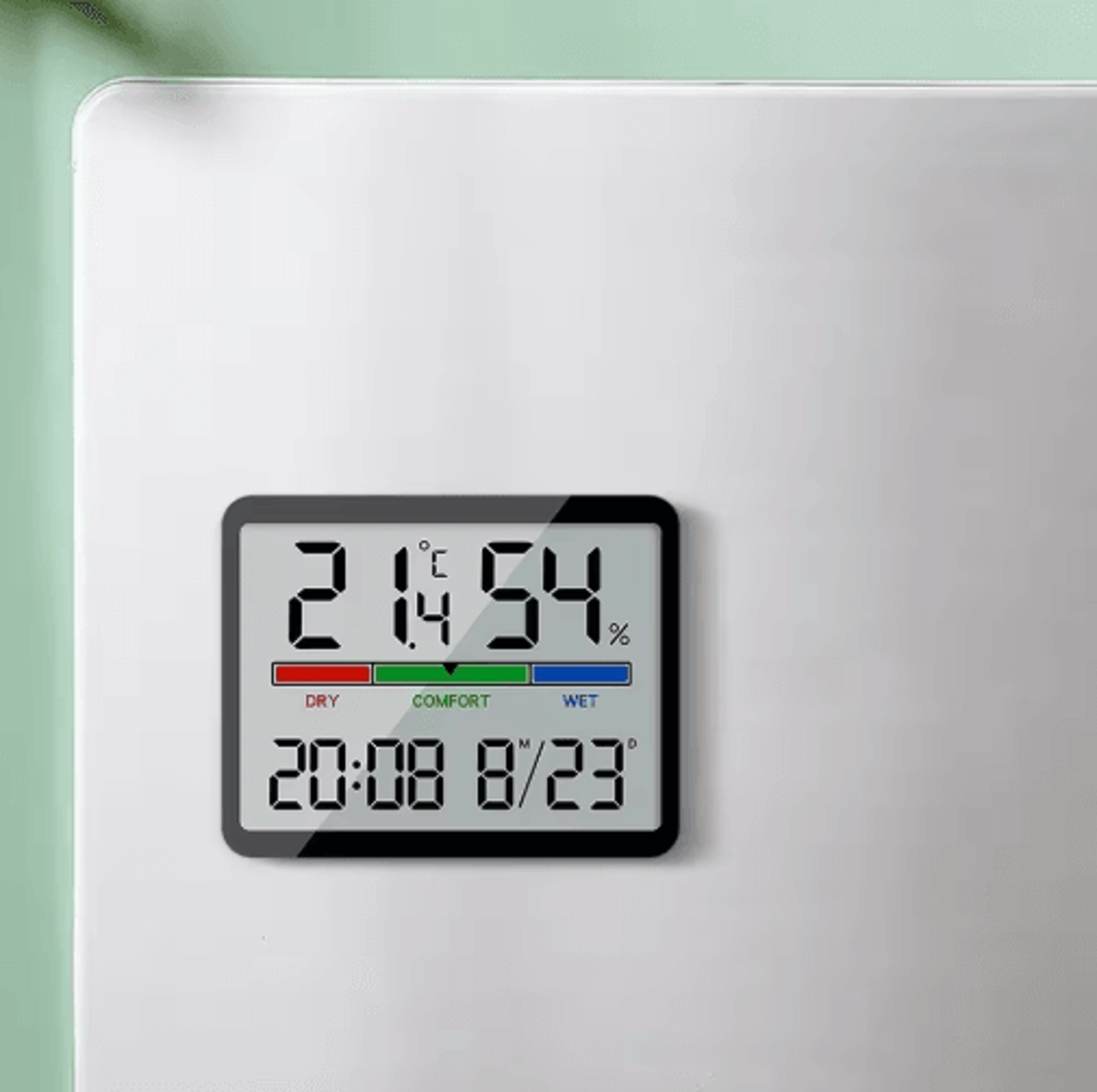 Mini Digital Temperature Clock  Magnetic BatteryPowered LCD Wall  Desktop Clock 6