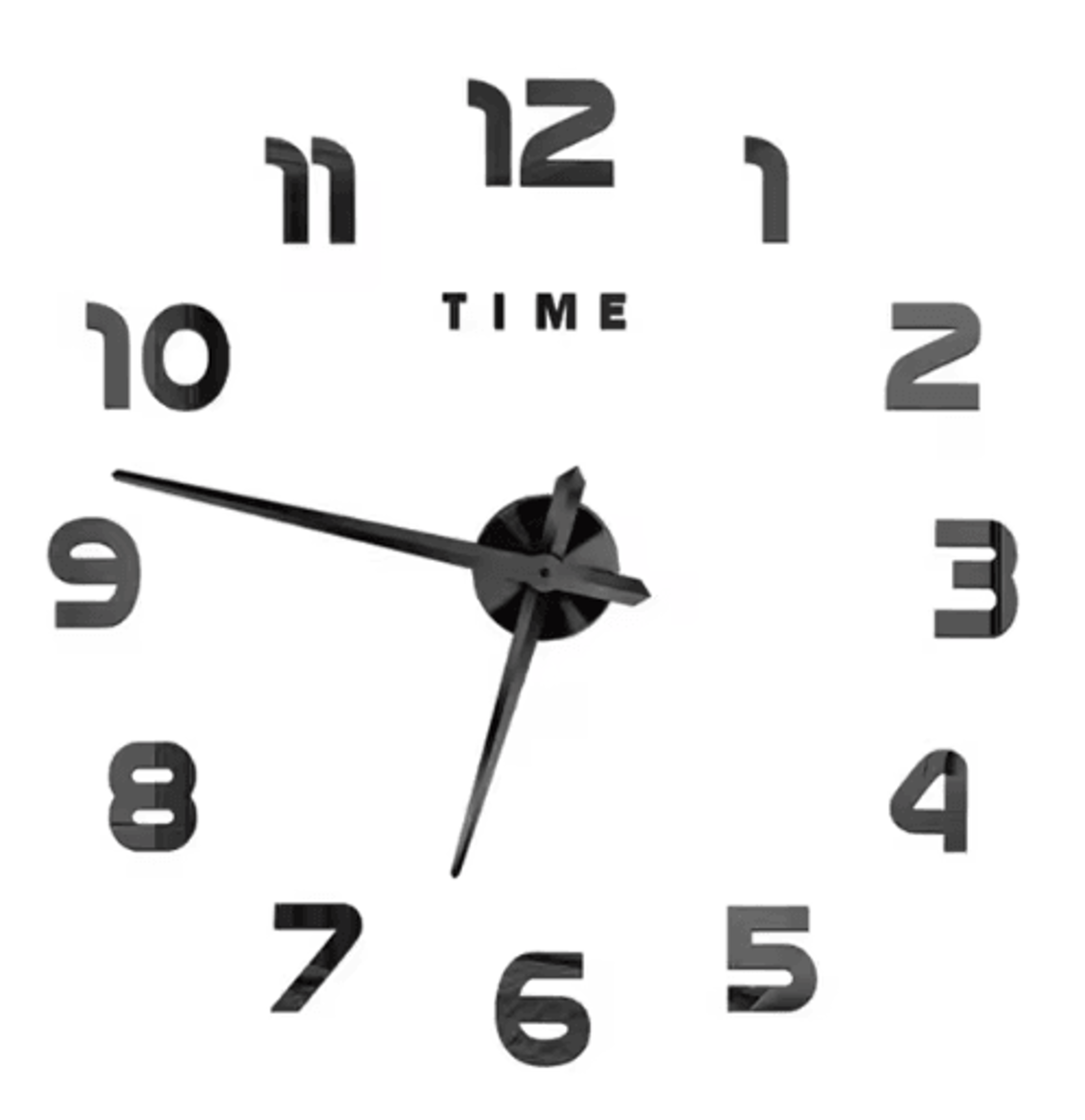 Large Roman Numeral Mirror Wall Clock  2D3D DIY Acrylic Quartz Clock Sticker 19