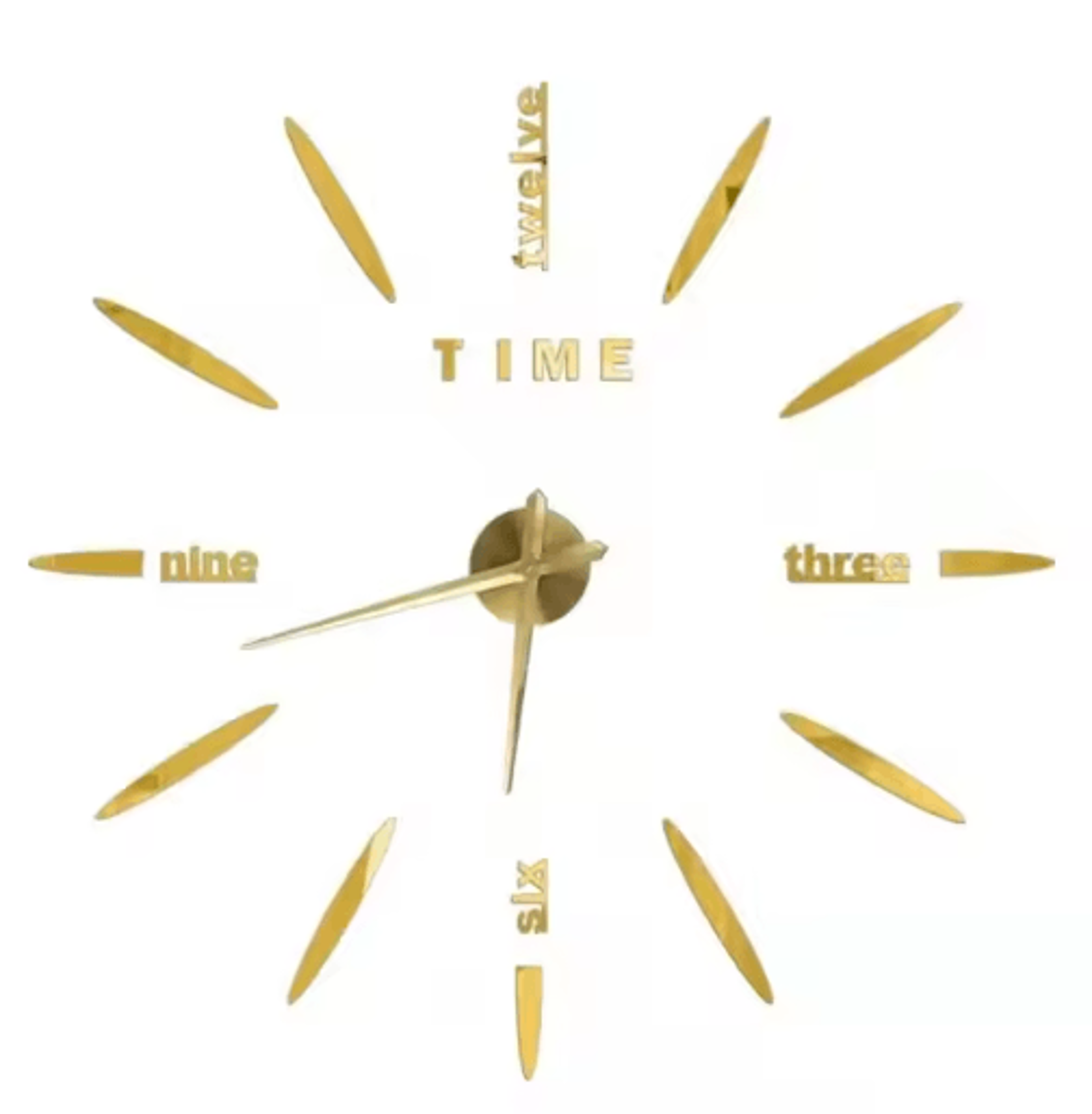 Large Roman Numeral Mirror Wall Clock  2D3D DIY Acrylic Quartz Clock Sticker 18