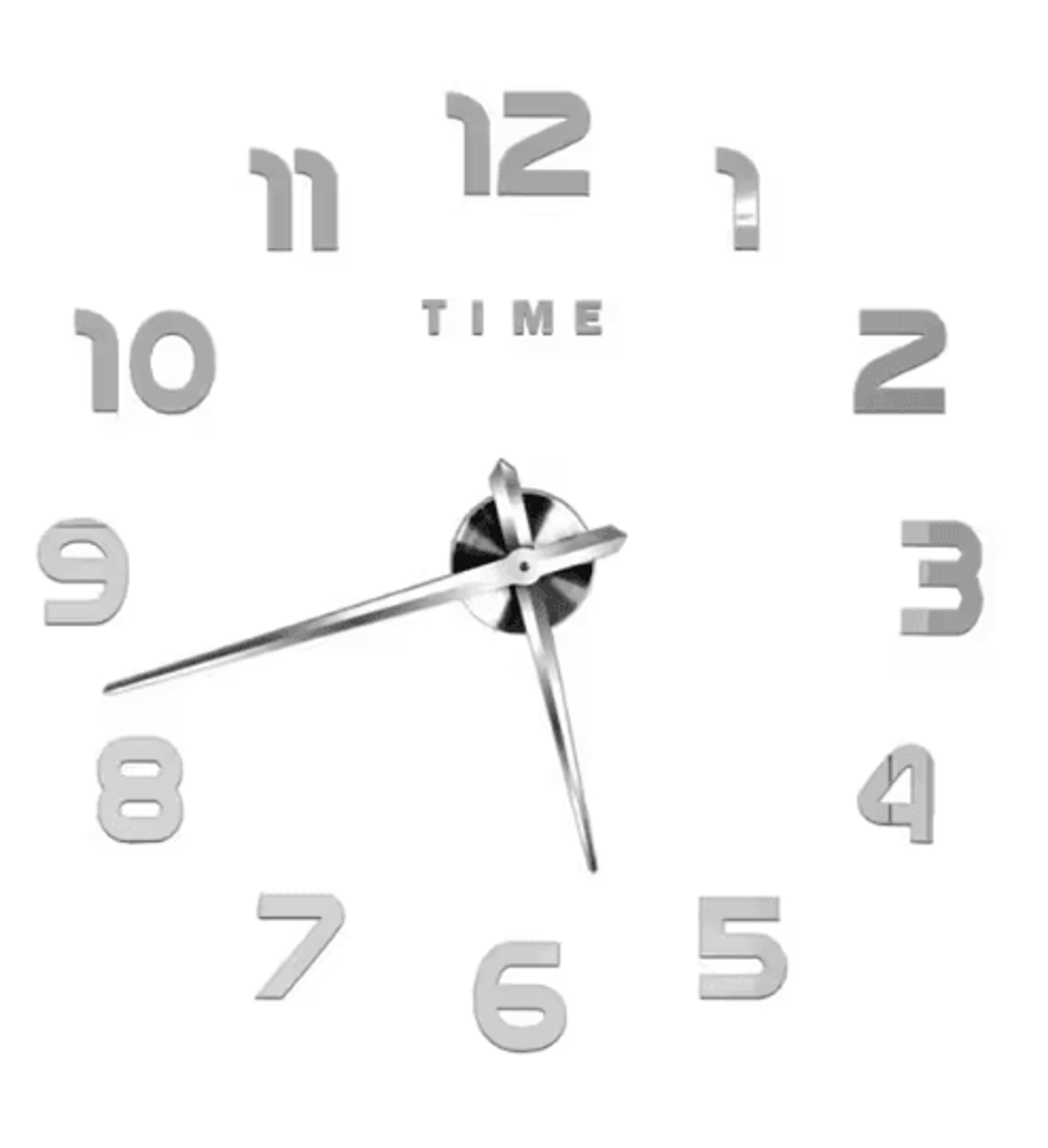 Large Roman Numeral Mirror Wall Clock  2D3D DIY Acrylic Quartz Clock Sticker 22