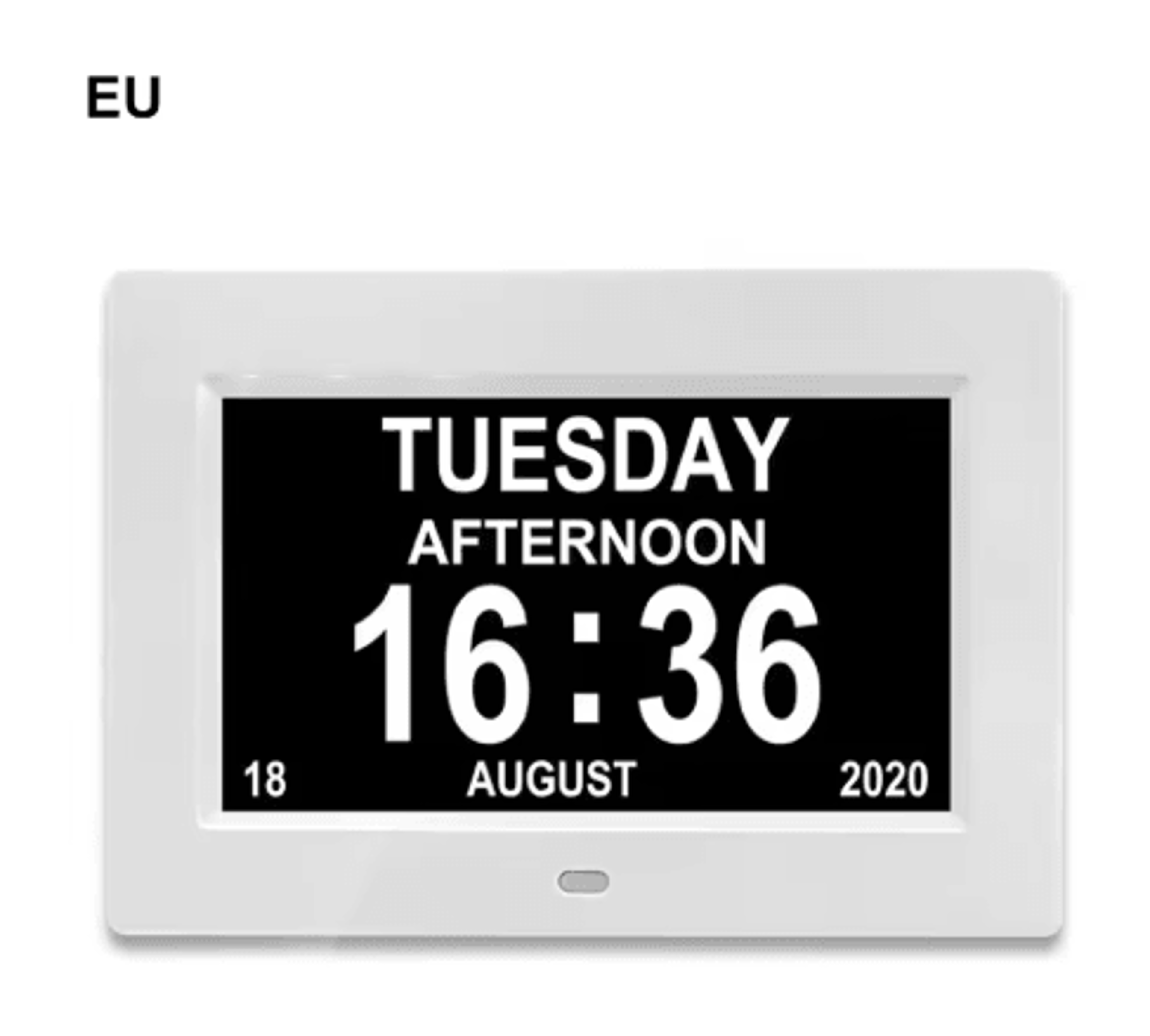 7Inch Digital Calendar Alarm Clock  Large Display With Medicine Reminders 7
