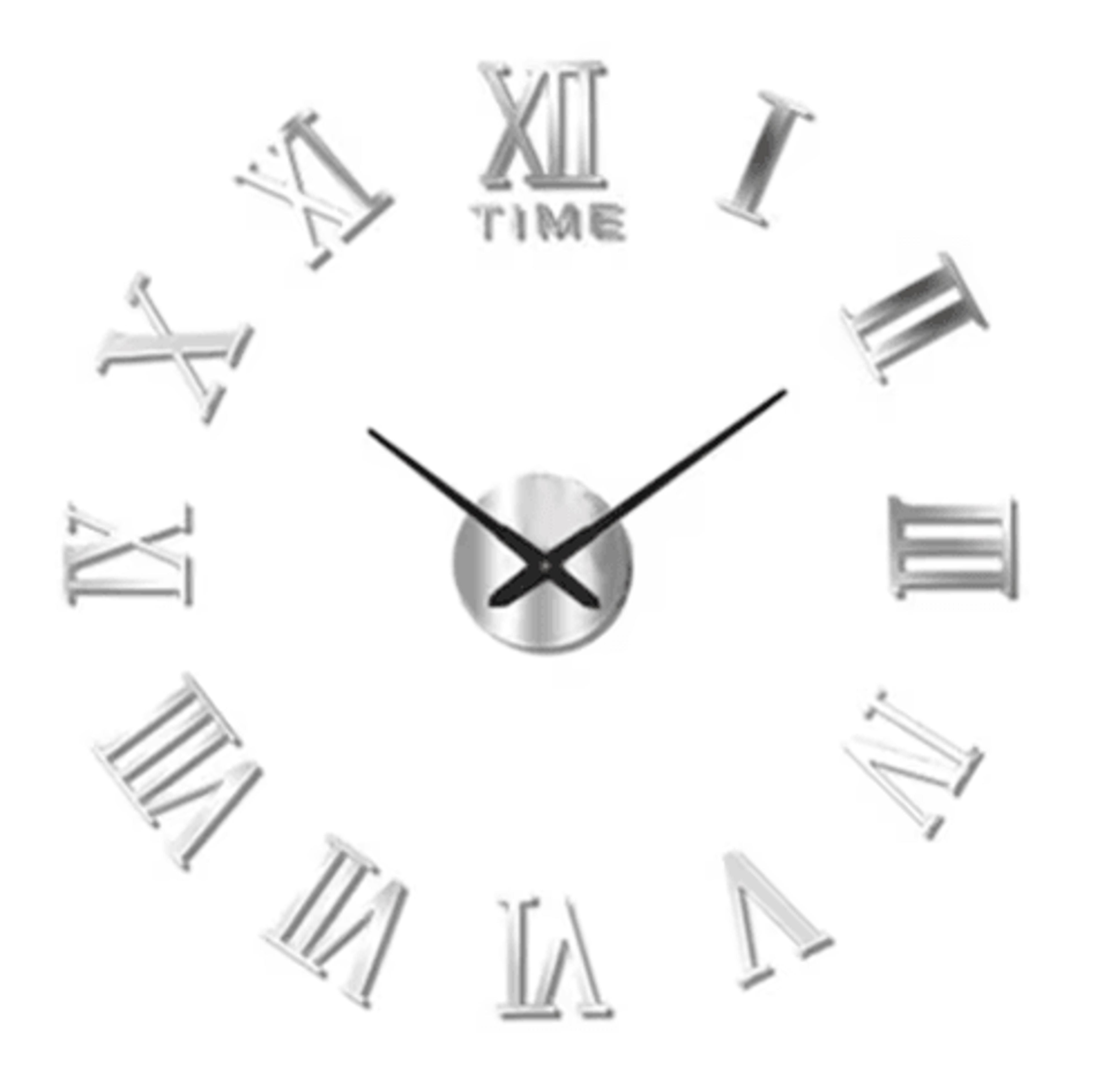 Large 3D DIY Wall Clock  Frameless Acrylic Mirror Clock For Modern Home Decor 2