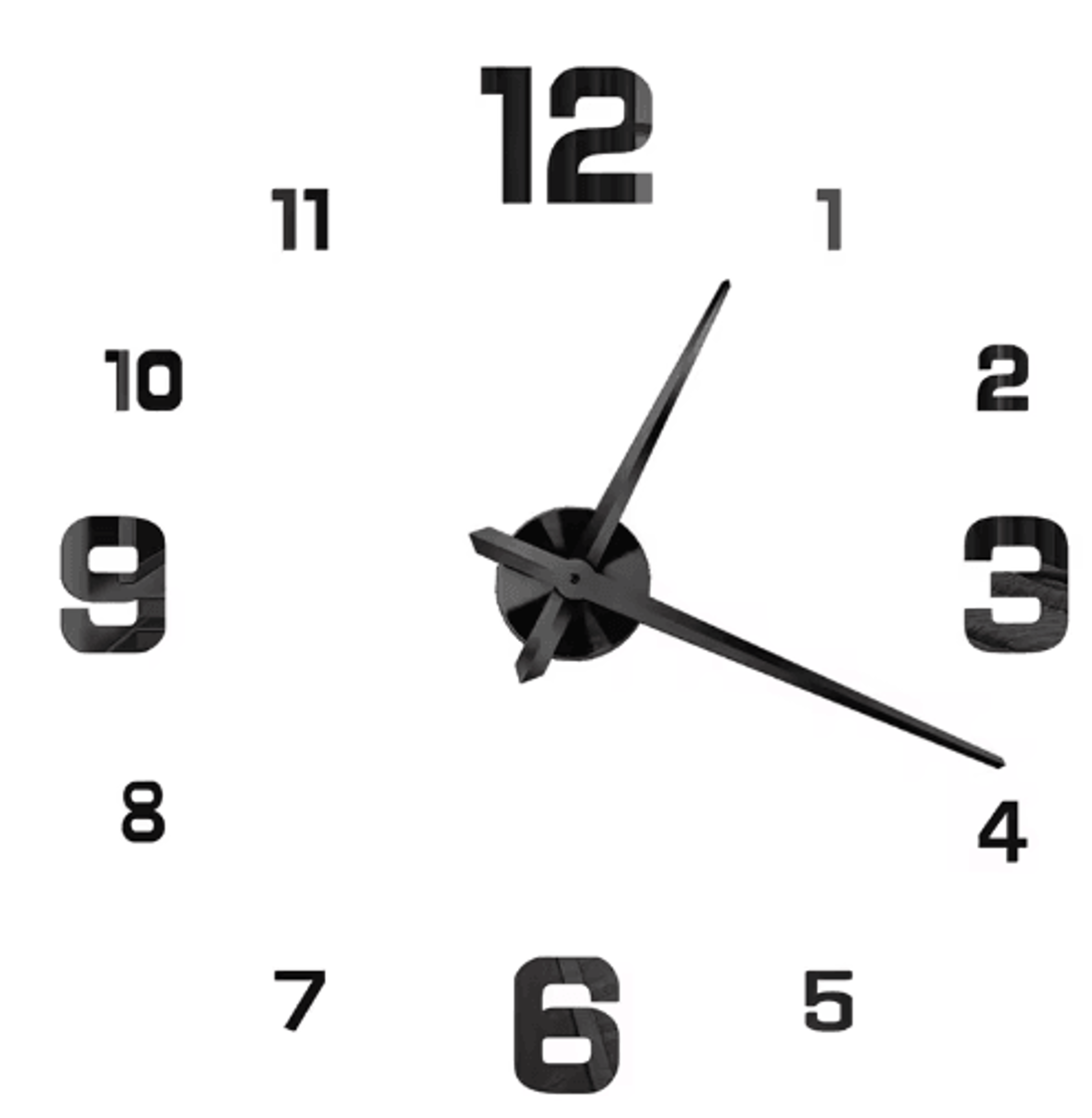 Large 3D DIY Wall Clock  Frameless Acrylic Mirror Clock For Modern Home Decor 8