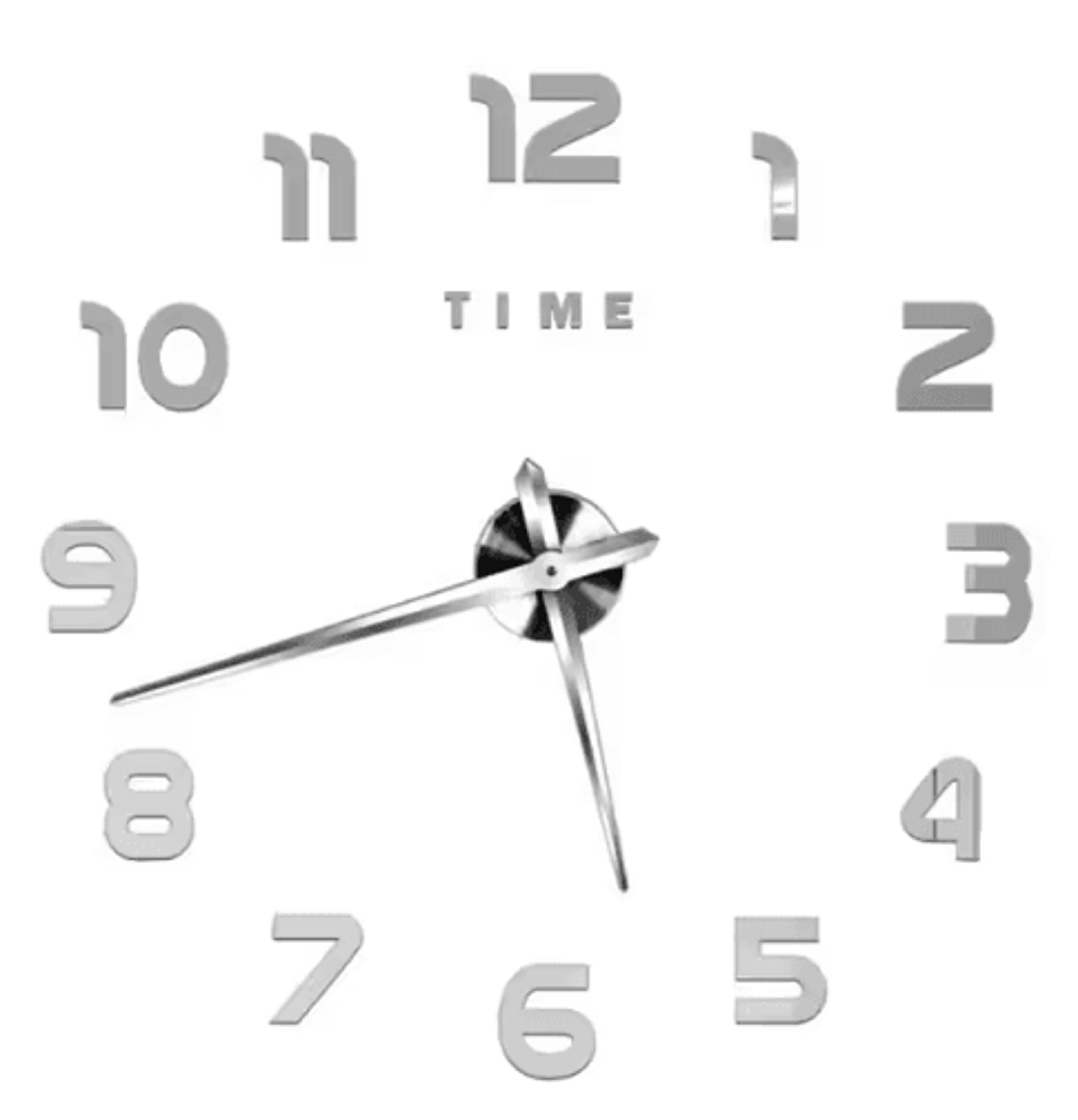 Large 3D DIY Wall Clock  Frameless Acrylic Mirror Clock For Modern Home Decor 6