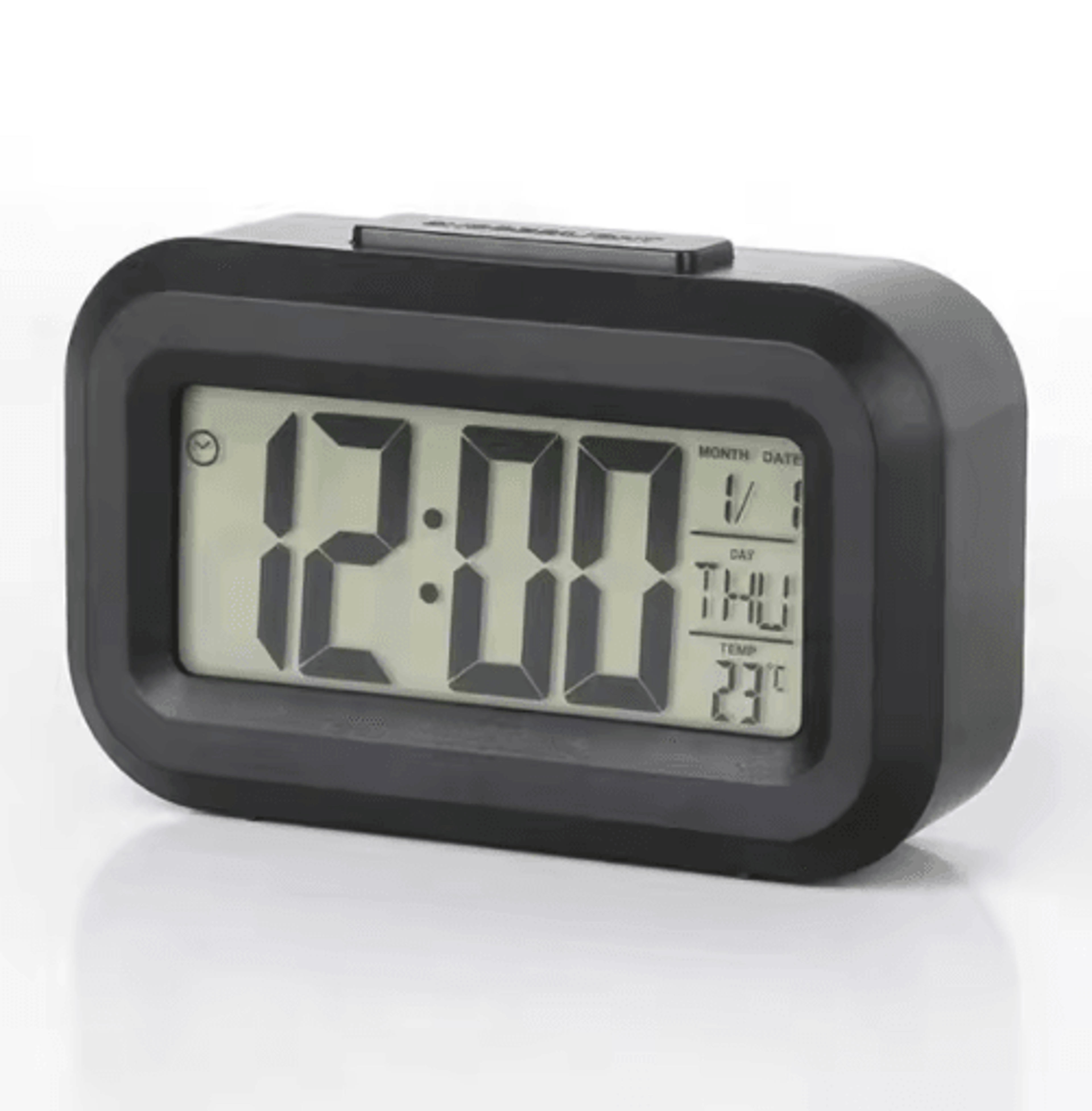 Mini Digital Snooze Alarm Clock  Temperature Date  Week Bedside Display 1