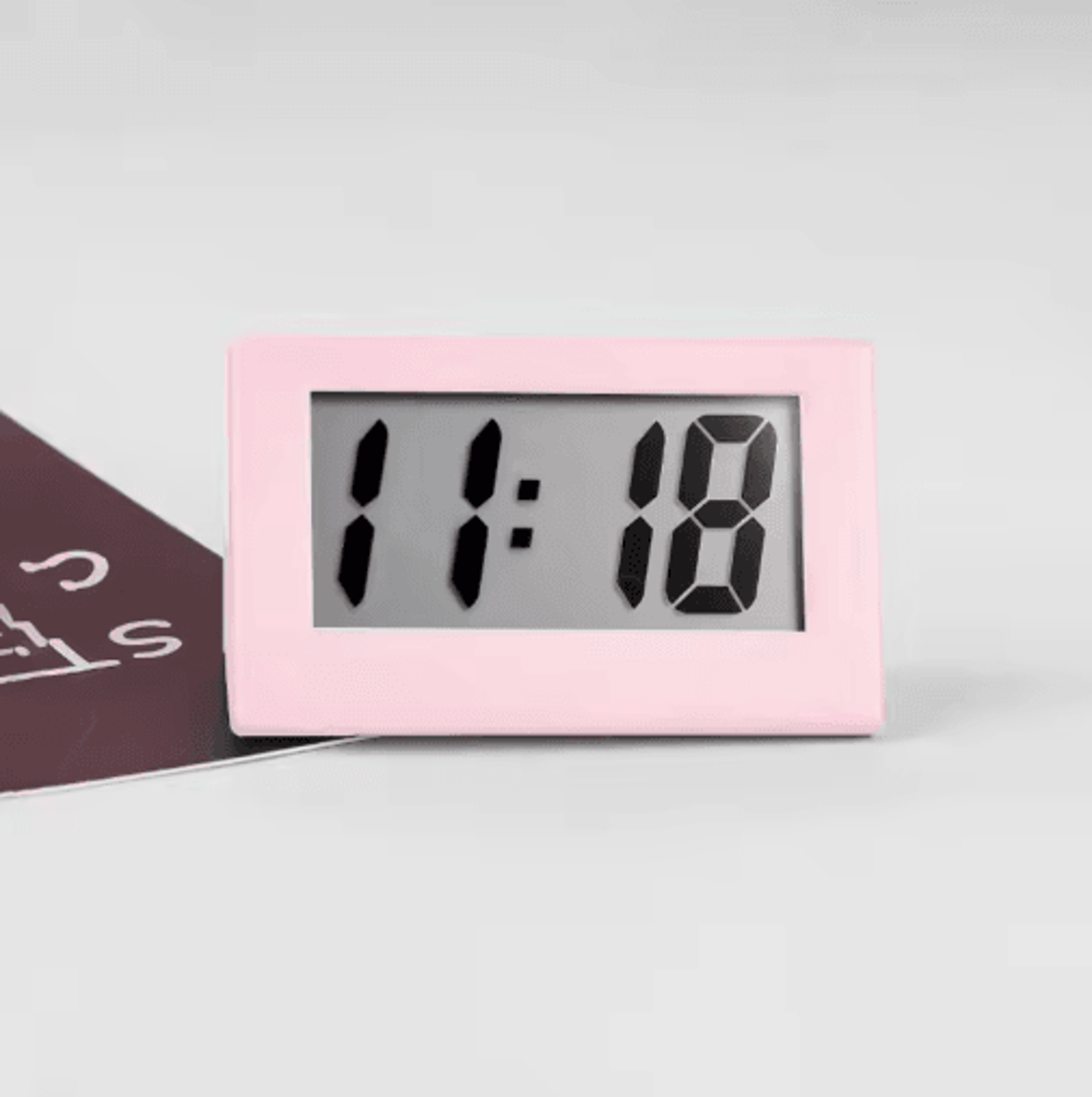 Mini LCD Digital Alarm Clock  Simple Desk  Bedside Time Display 12