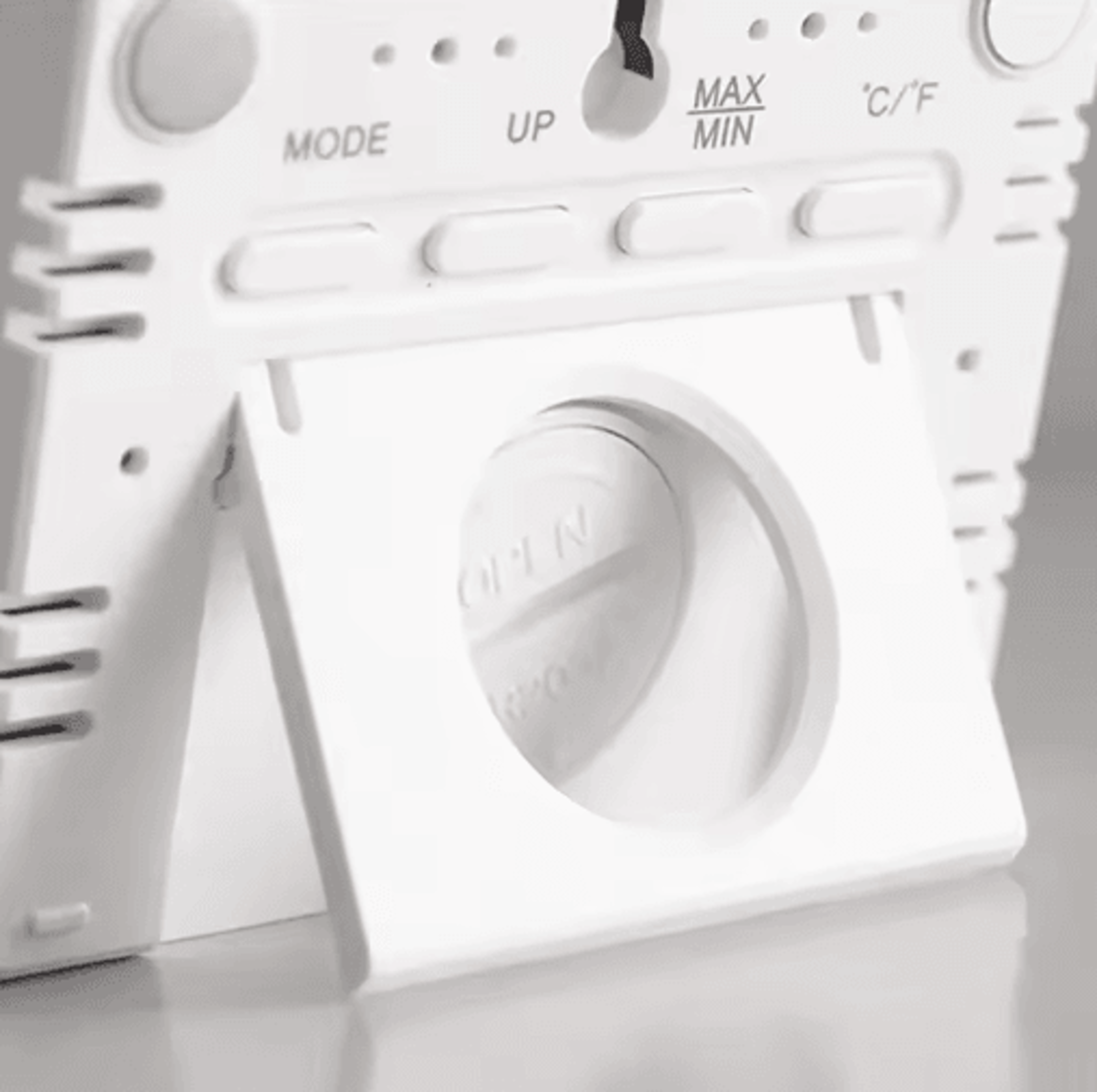 UltraThin LCD Alarm Clock  Large Temperature  Humidity Display With Magnetic Design 5