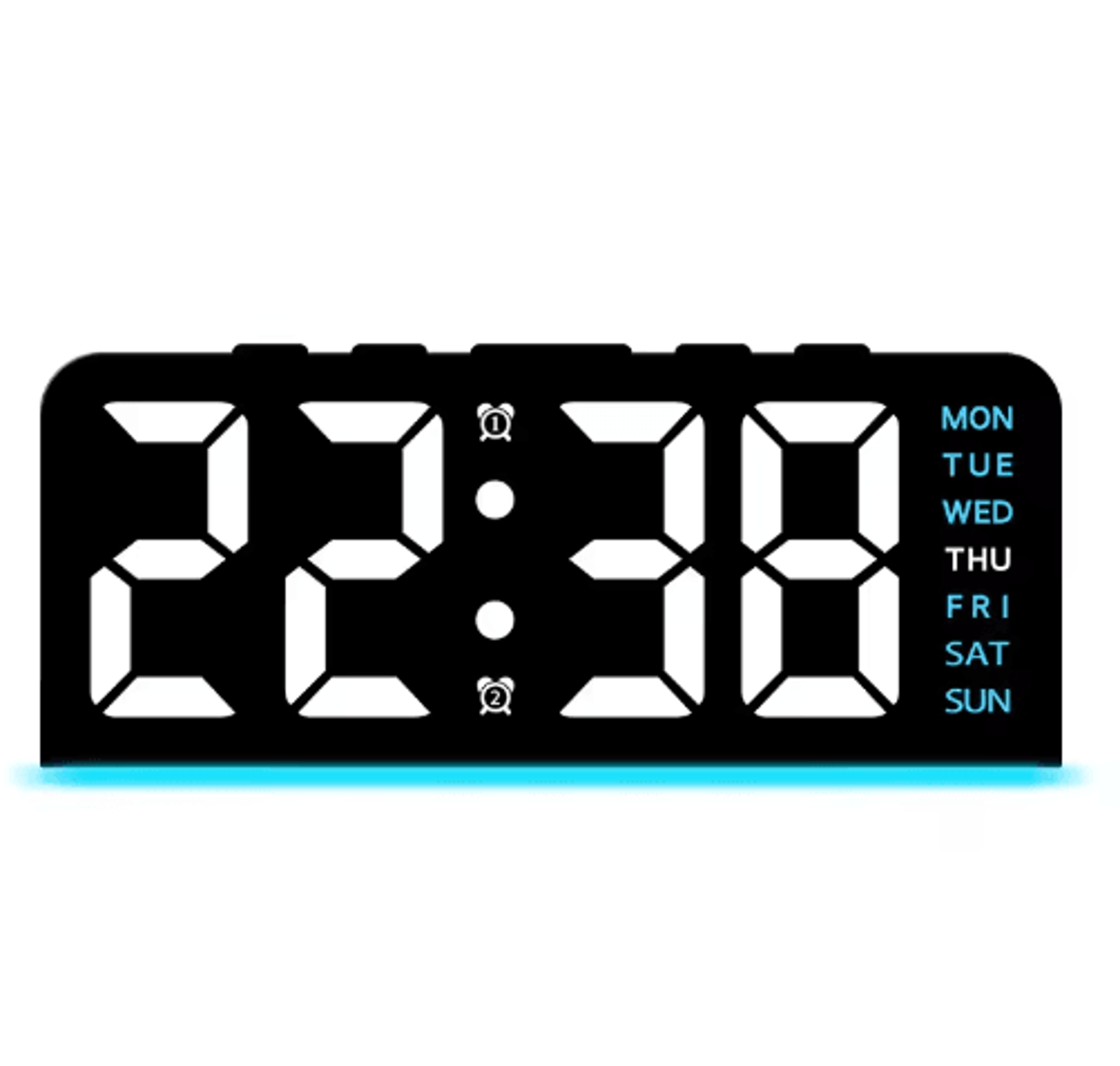 Digital LED Dual Alarm Clock  Date Display Snooze  Night Light 6