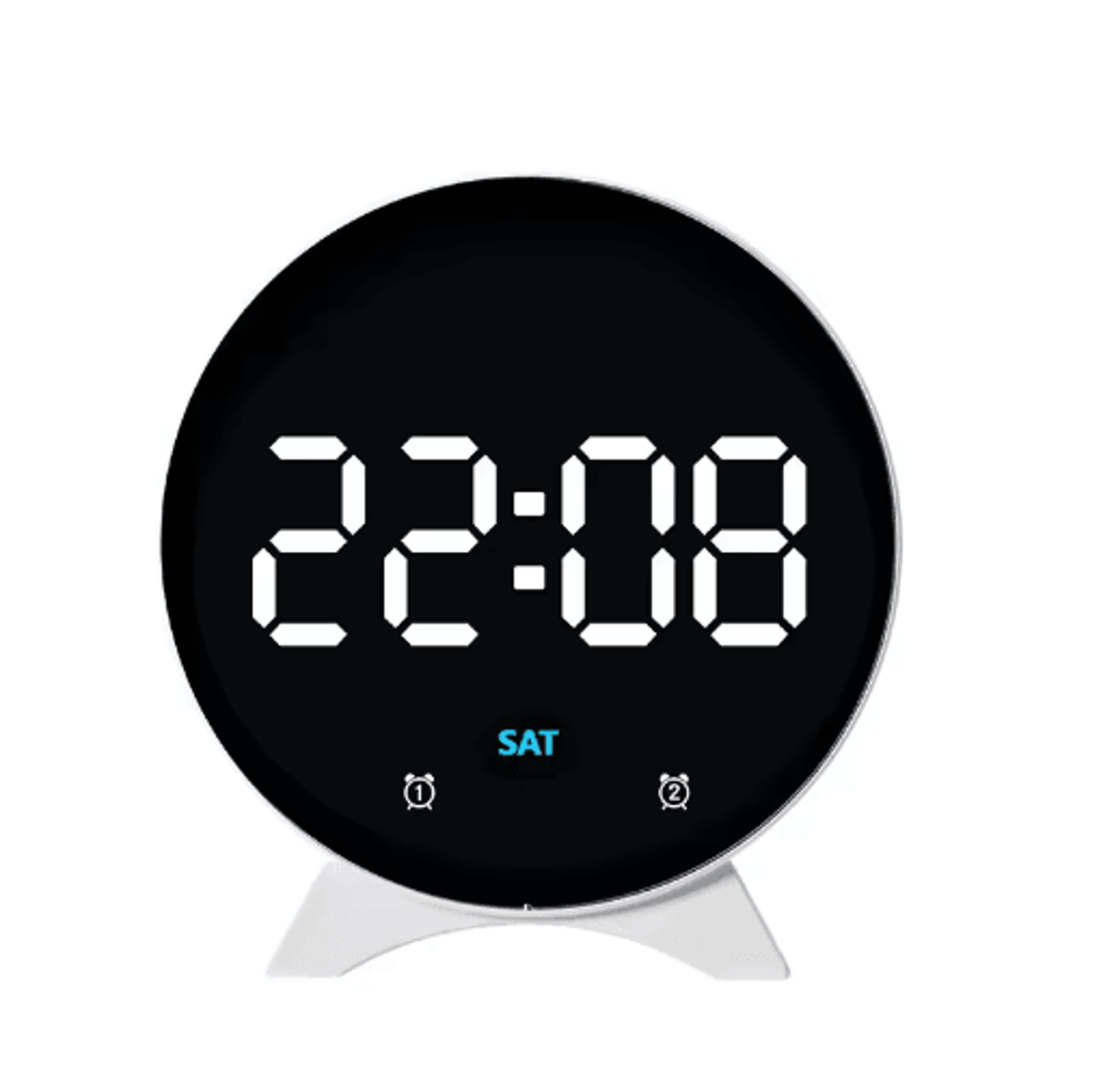 USB Digital Alarm Clock  Dual Alarms With Temperature Date  Week Display 7