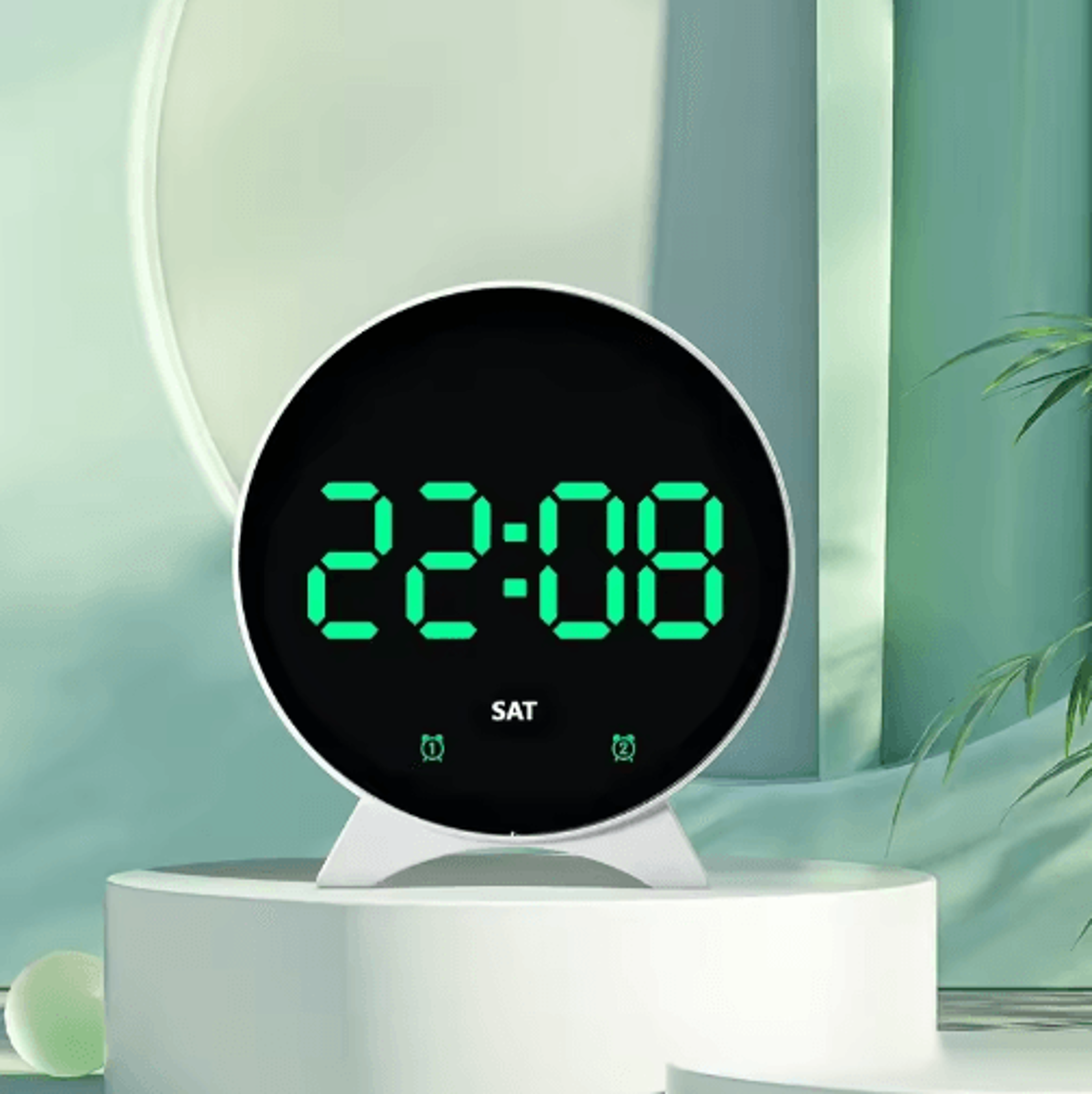 USB Digital Alarm Clock  Dual Alarms With Temperature Date  Week Display 0