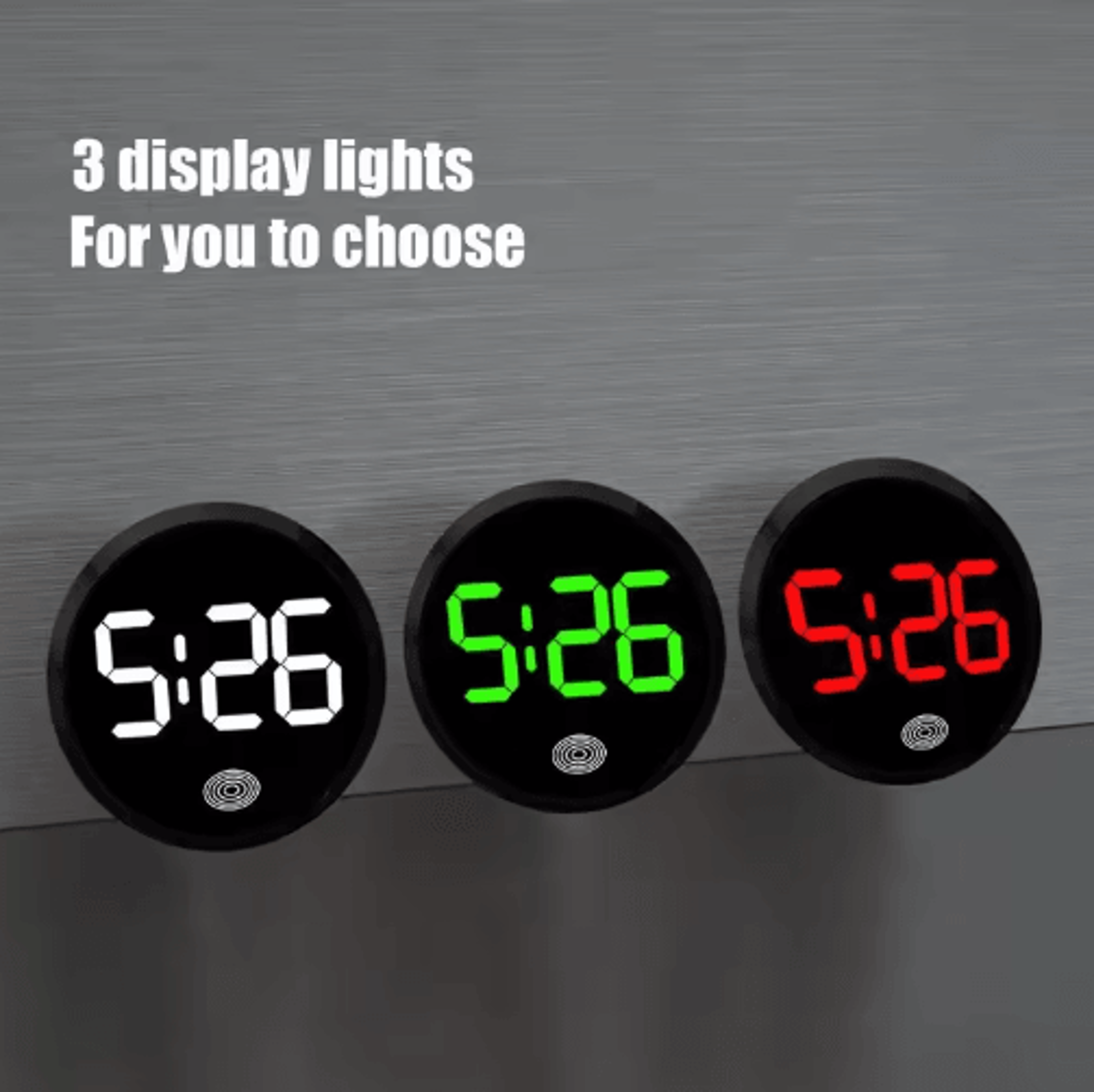 TouchActivated Car Vent Digital Clock  Waterproof LED Dashboard Time Display 7