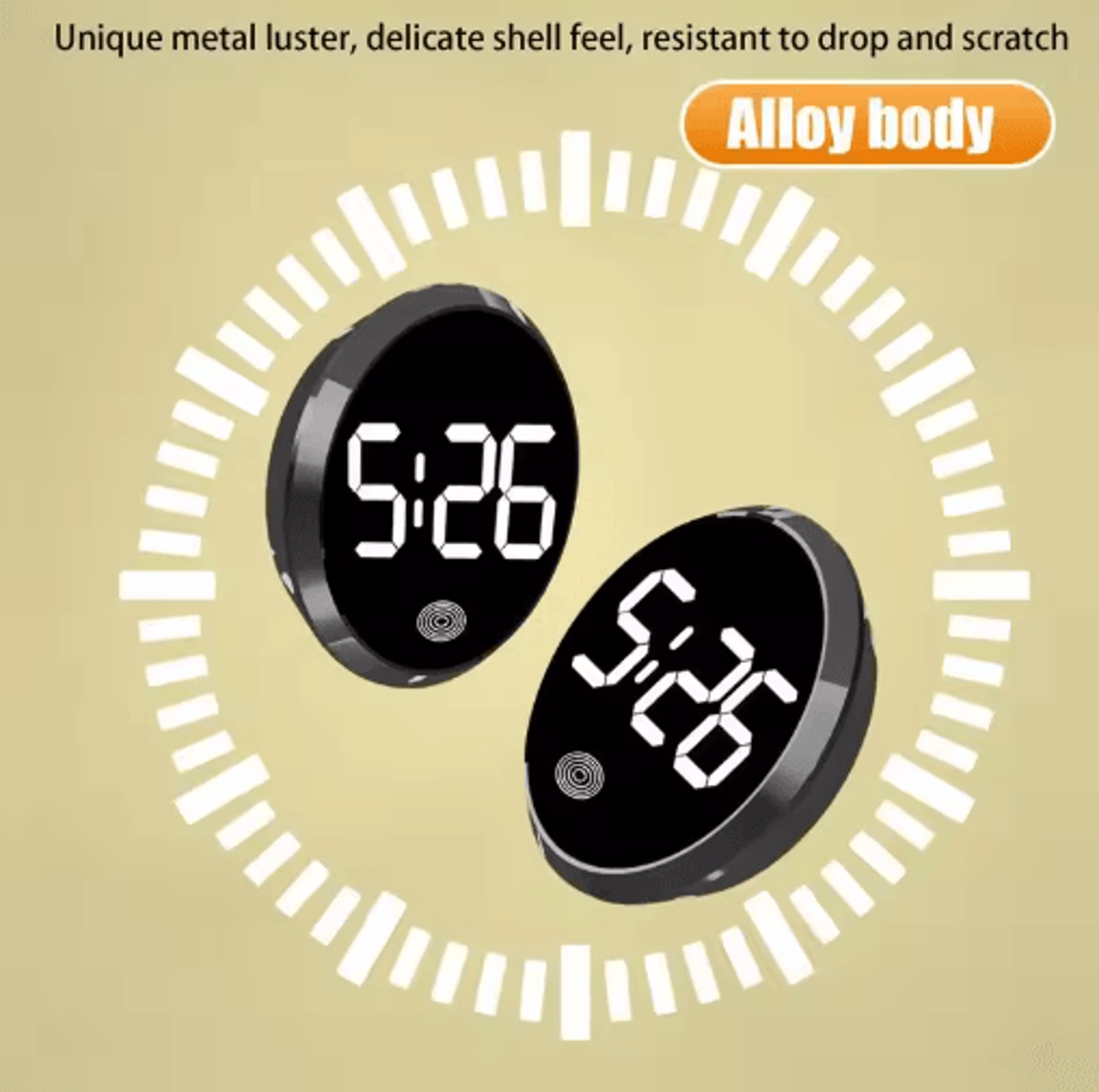 TouchActivated Car Vent Digital Clock  Waterproof LED Dashboard Time Display 5