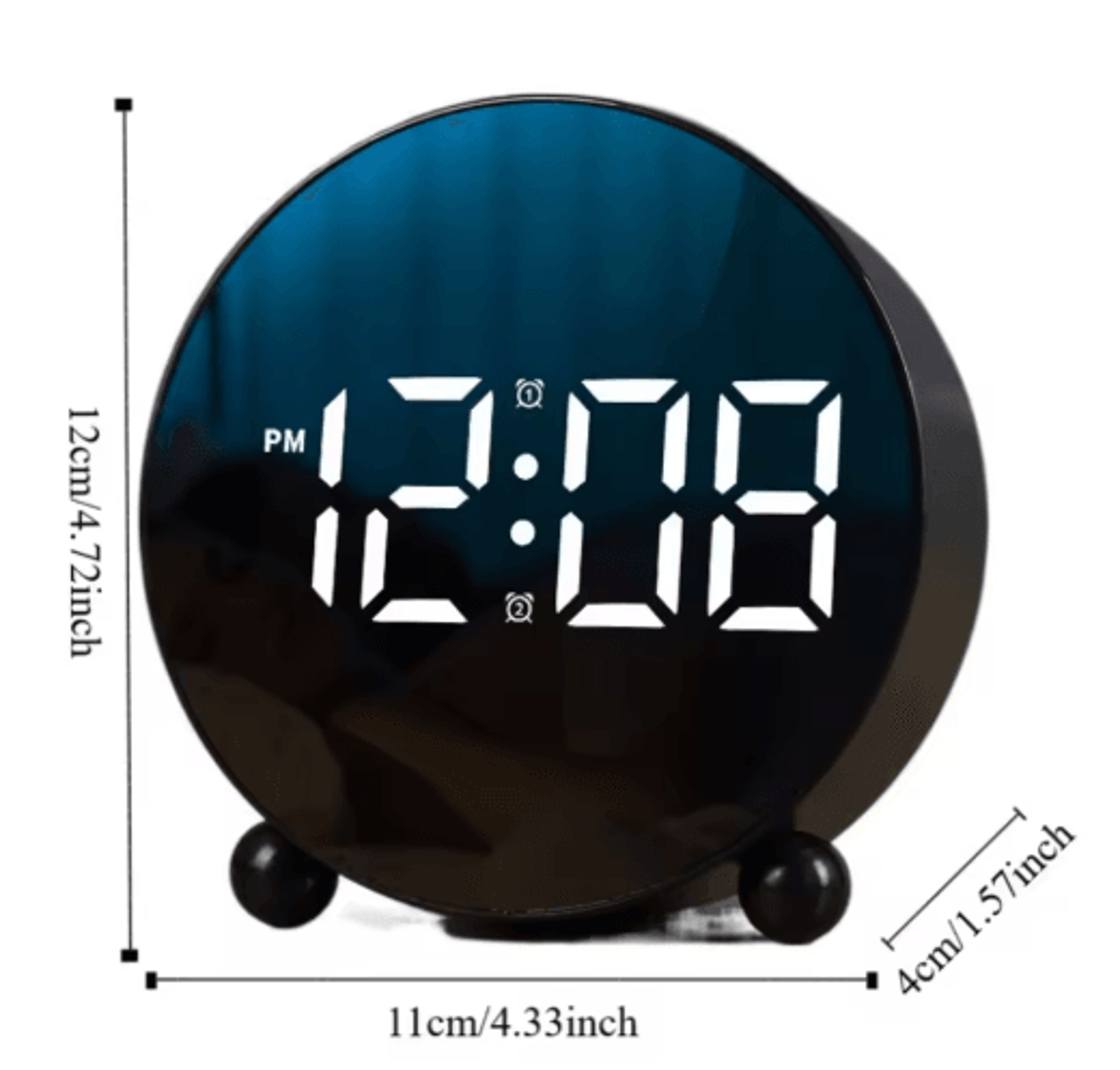 Big Digital LED Alarm Clock  Silent Display With Adjustable Brightness 4