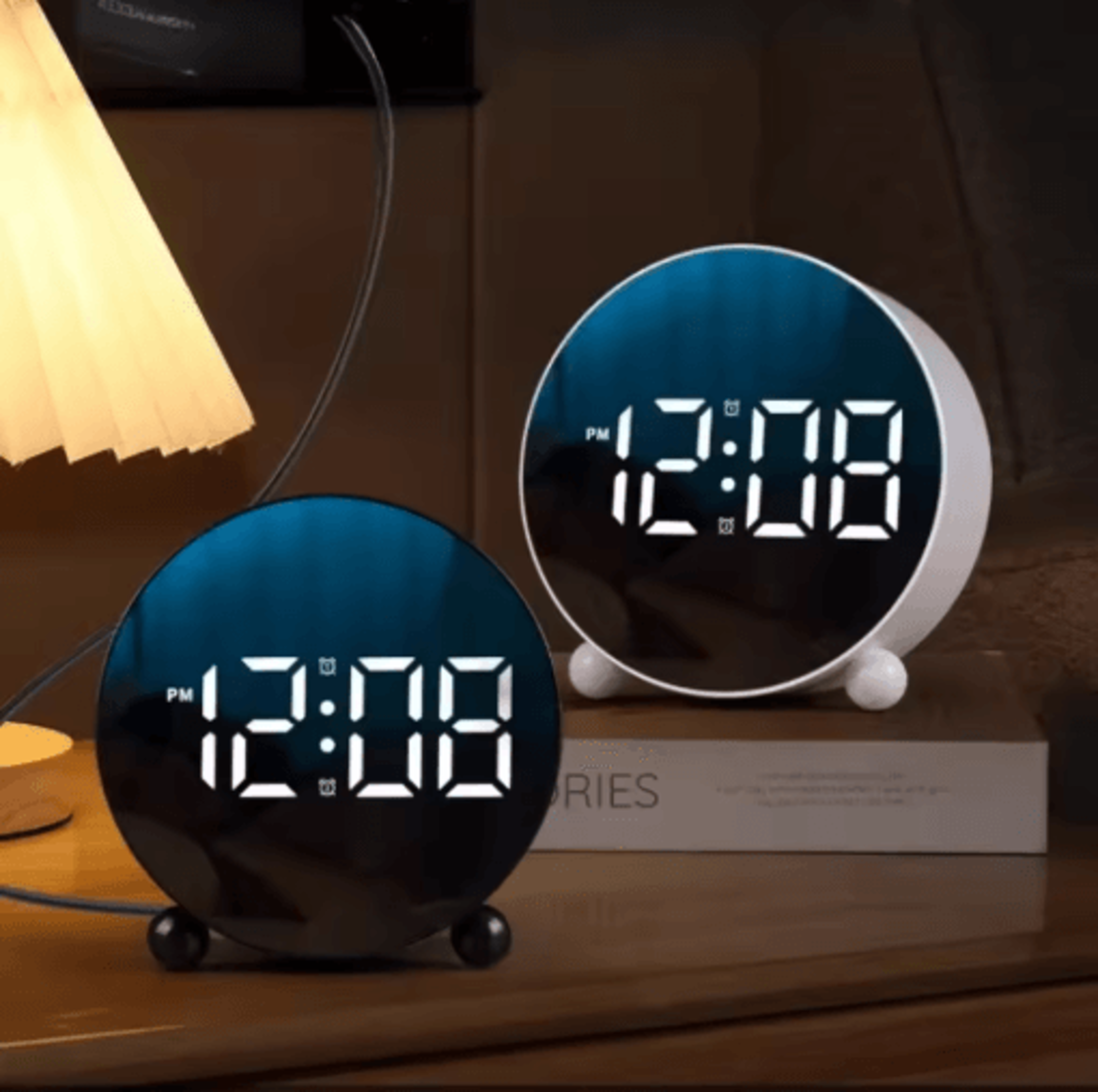 Big Digital LED Alarm Clock  Silent Display With Adjustable Brightness 5