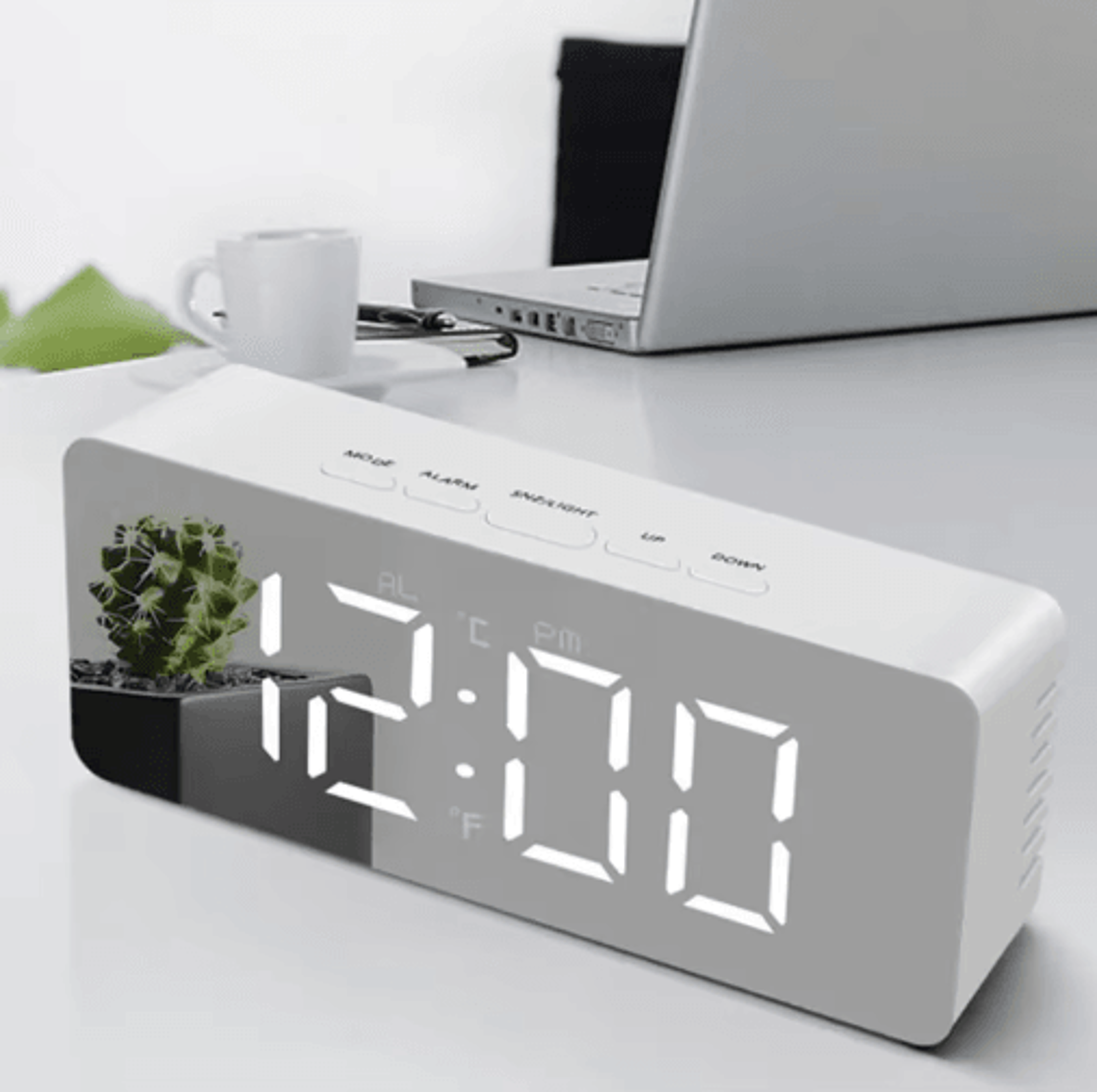 LED Digital Alarm Clock  Desktop Clock With Temperature Display 0