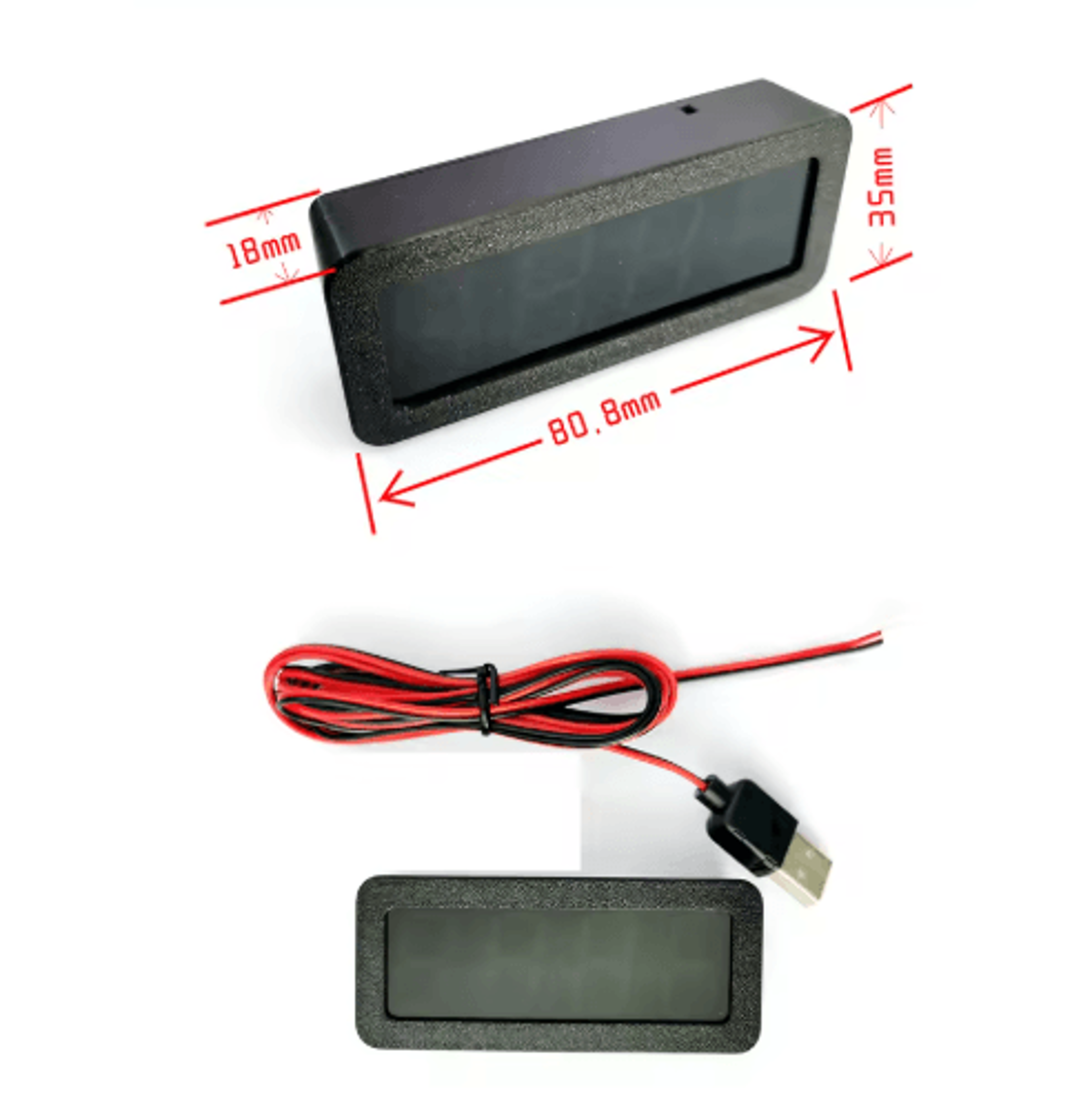 GPS  Beidou Satellite Car Clock  USB 5V12V LED Digital Time Display 8