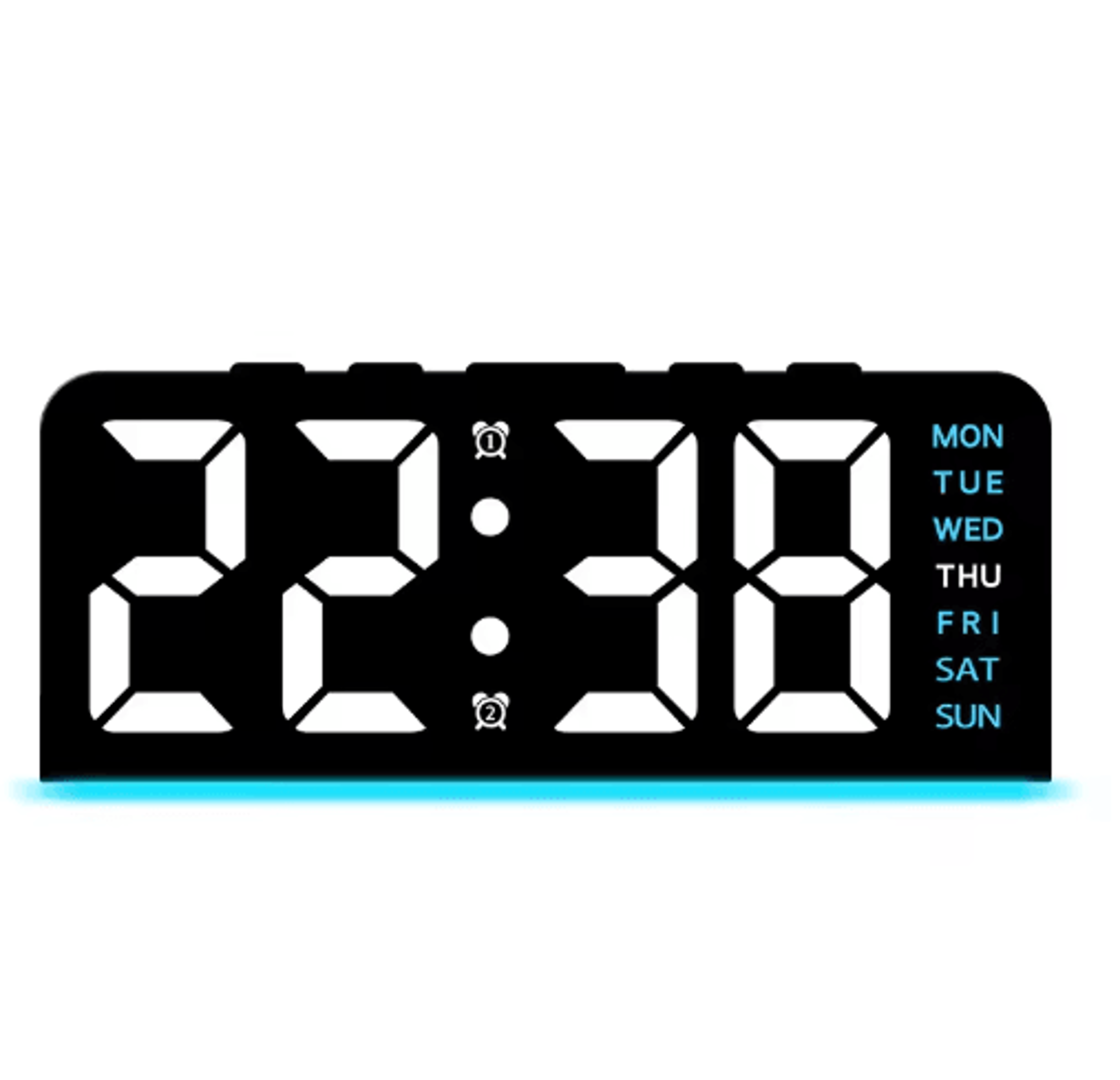Digital LED Alarm Clock  Night Light With Temperature Display  Snooze 2