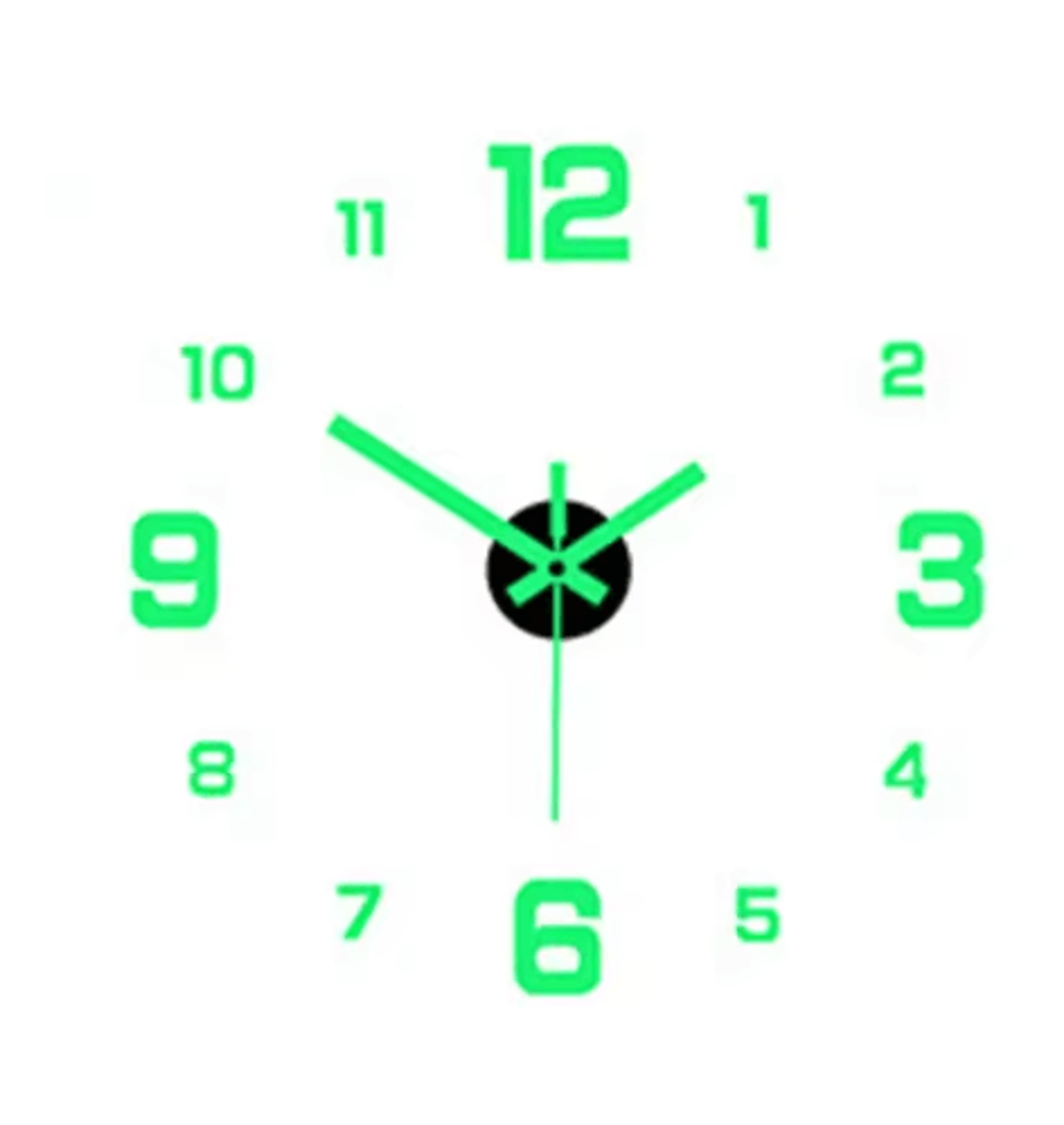 Luminous Wall Clock Stickers  Removable Modern DIY Clock Decor 6