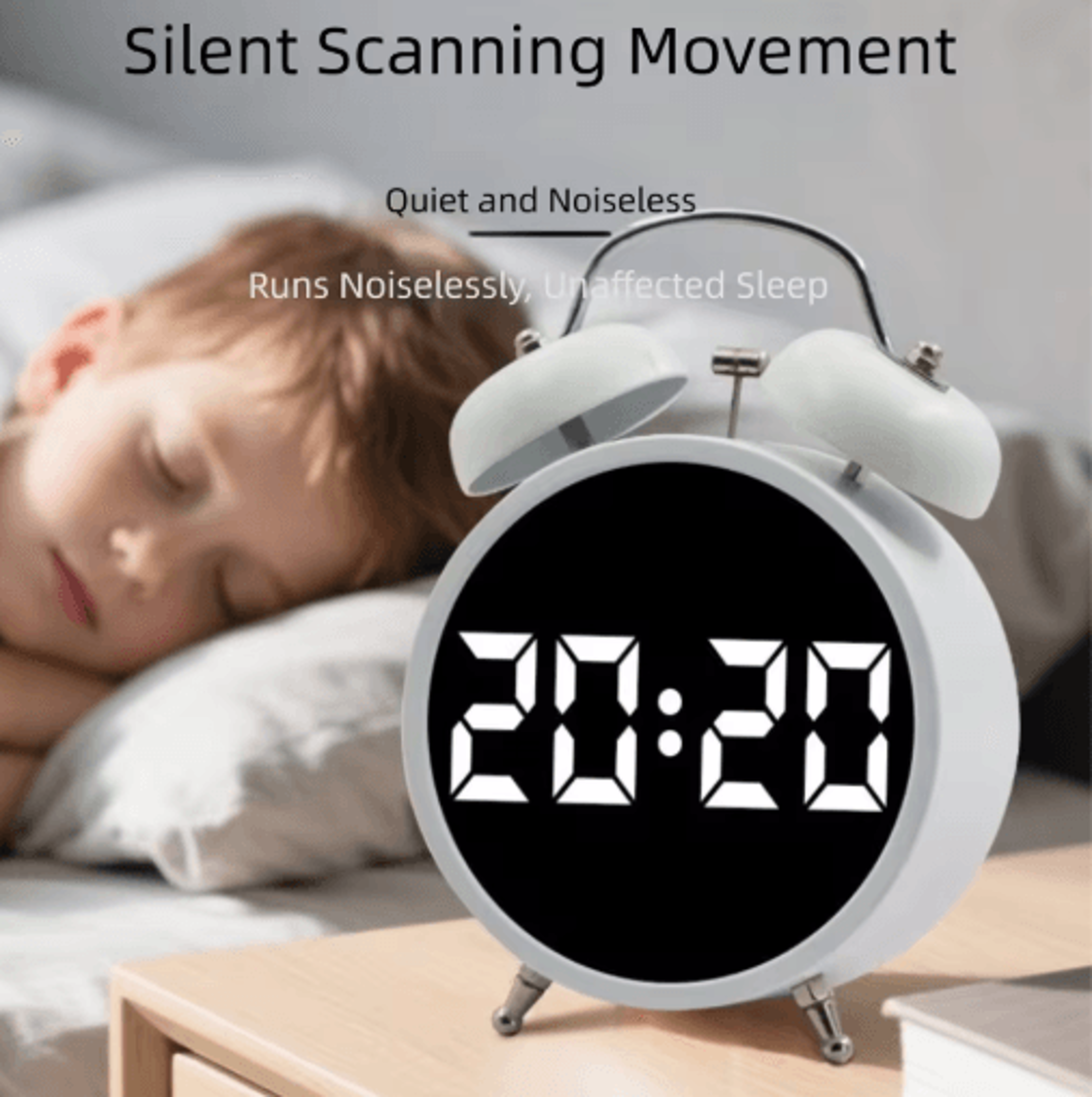 Extra Large LED Alarm Clock  EasyRead Number Display With Sound Alarm 5