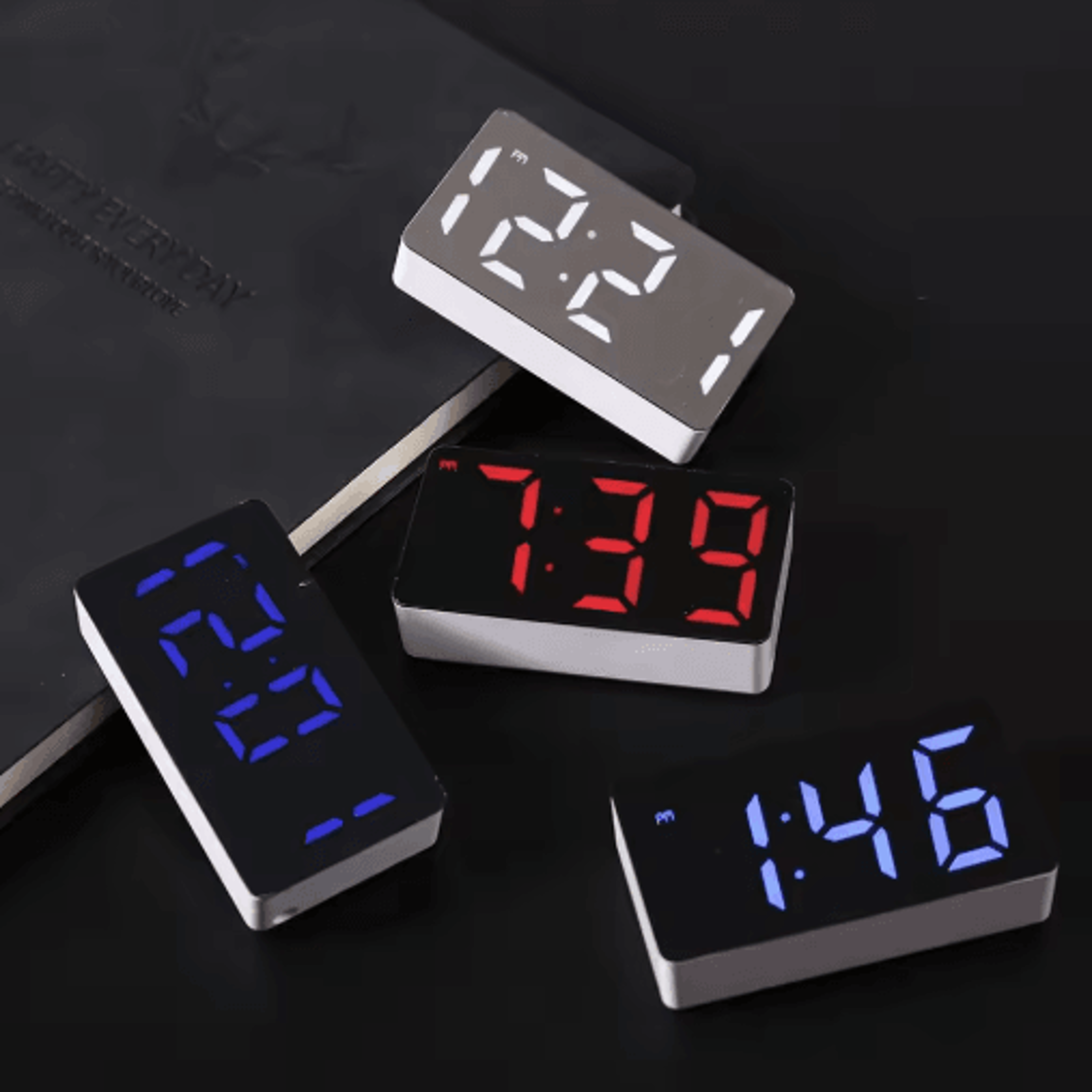 Mini LED Mirror Alarm Clock  Compact Digital Desk Clock For Bedroom Decor 0