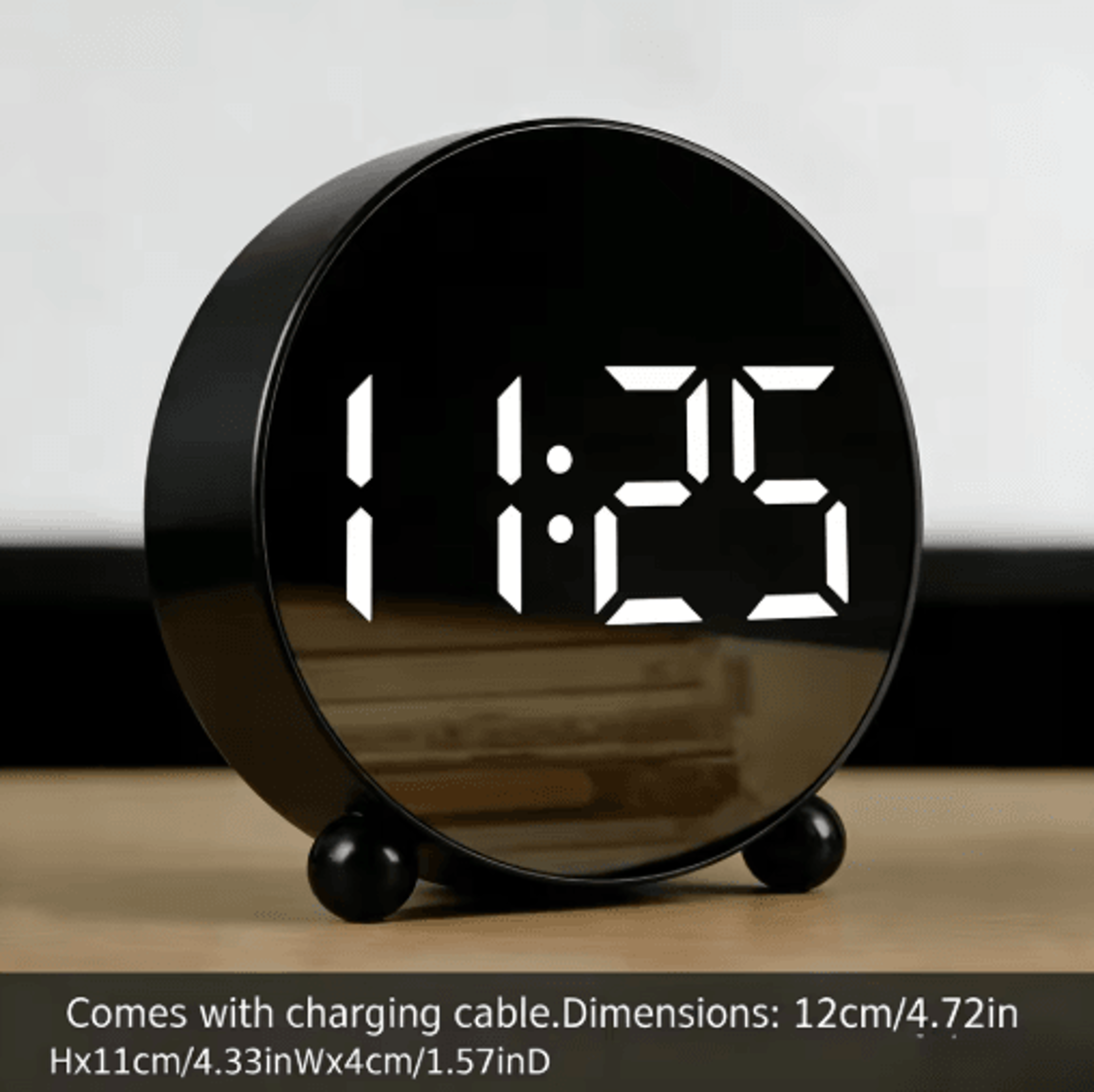 Rechargeable Large LED Alarm Clock  Silent Childrens Learning  Timing Clock 1