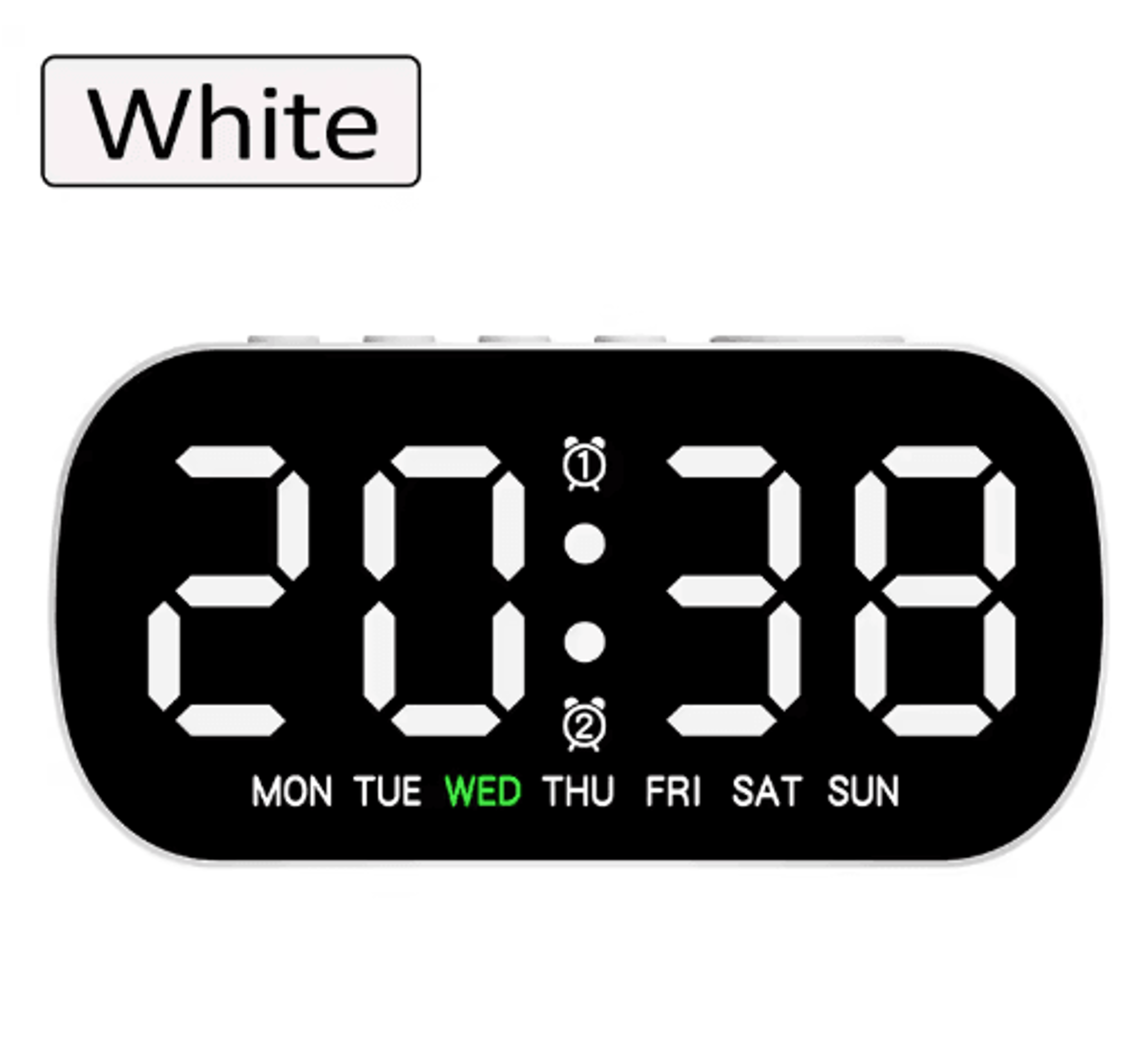 Multifunctional LED Digital Alarm Clock  Adjustable Brightness Table Clock 4