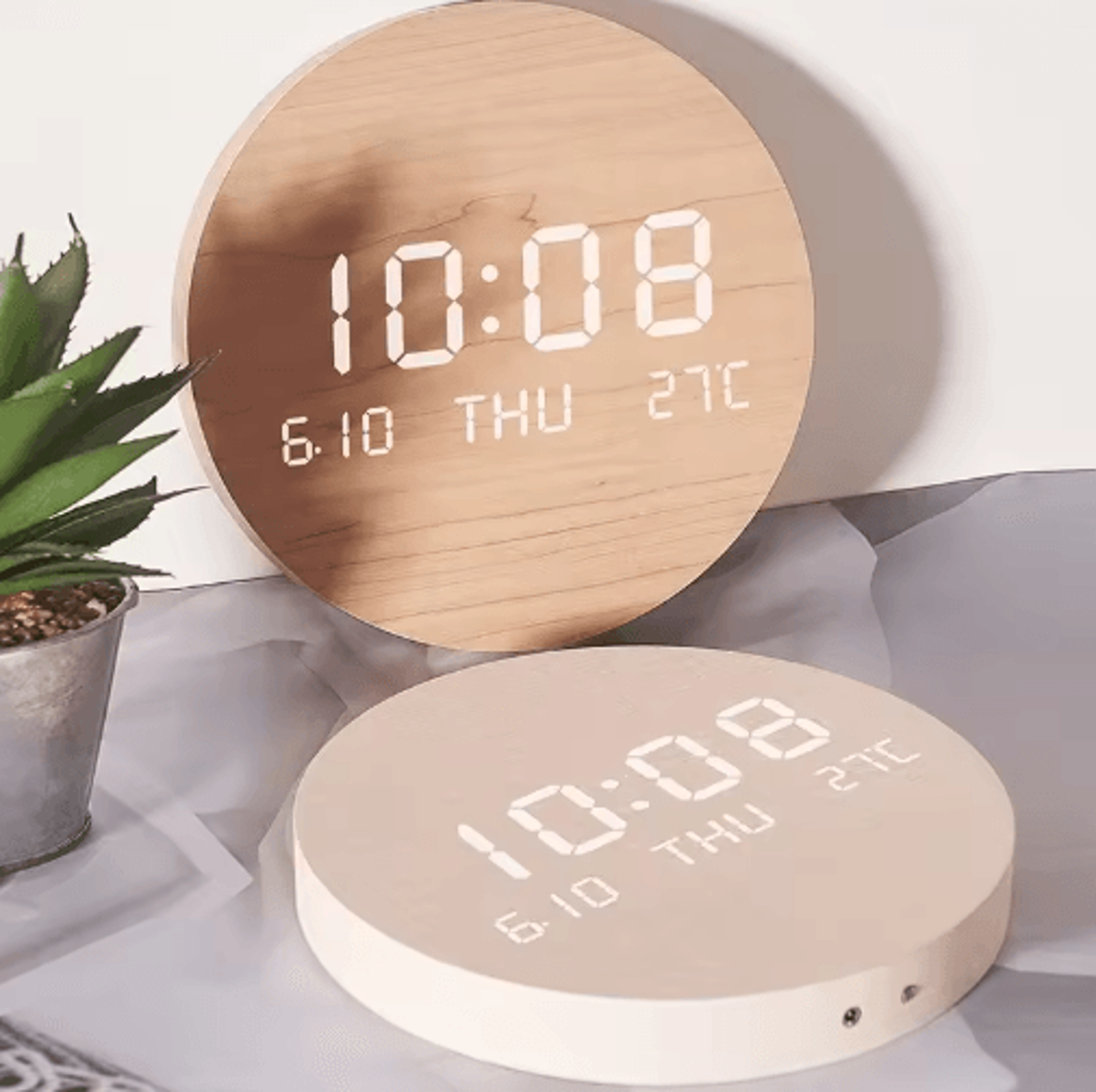 LED Digital Wall Clock  Temperature Date  Time Multifunction Display 0