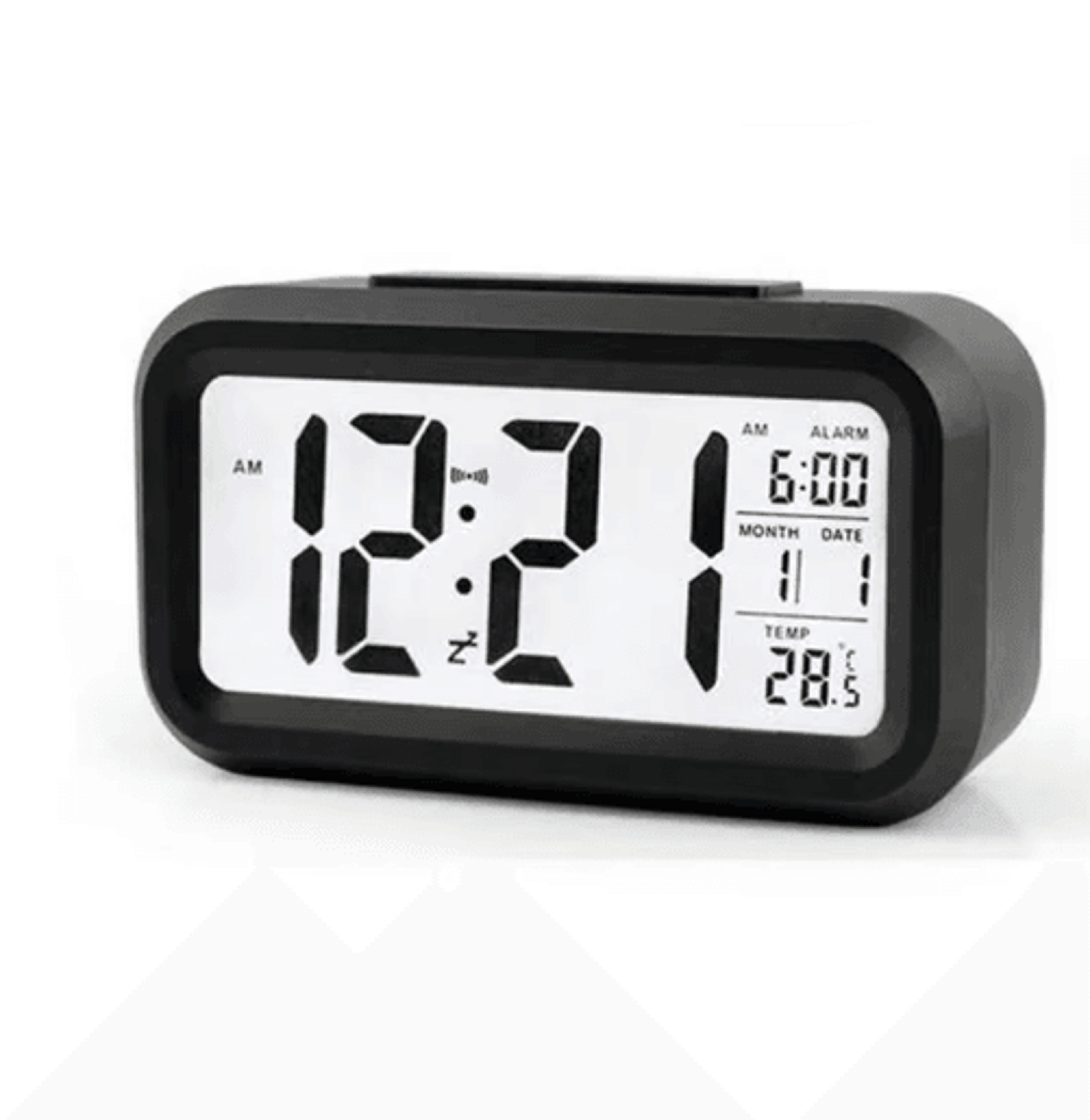 Digital LCD Alarm Clock  Calendar  Thermometer Desktop Clock 9