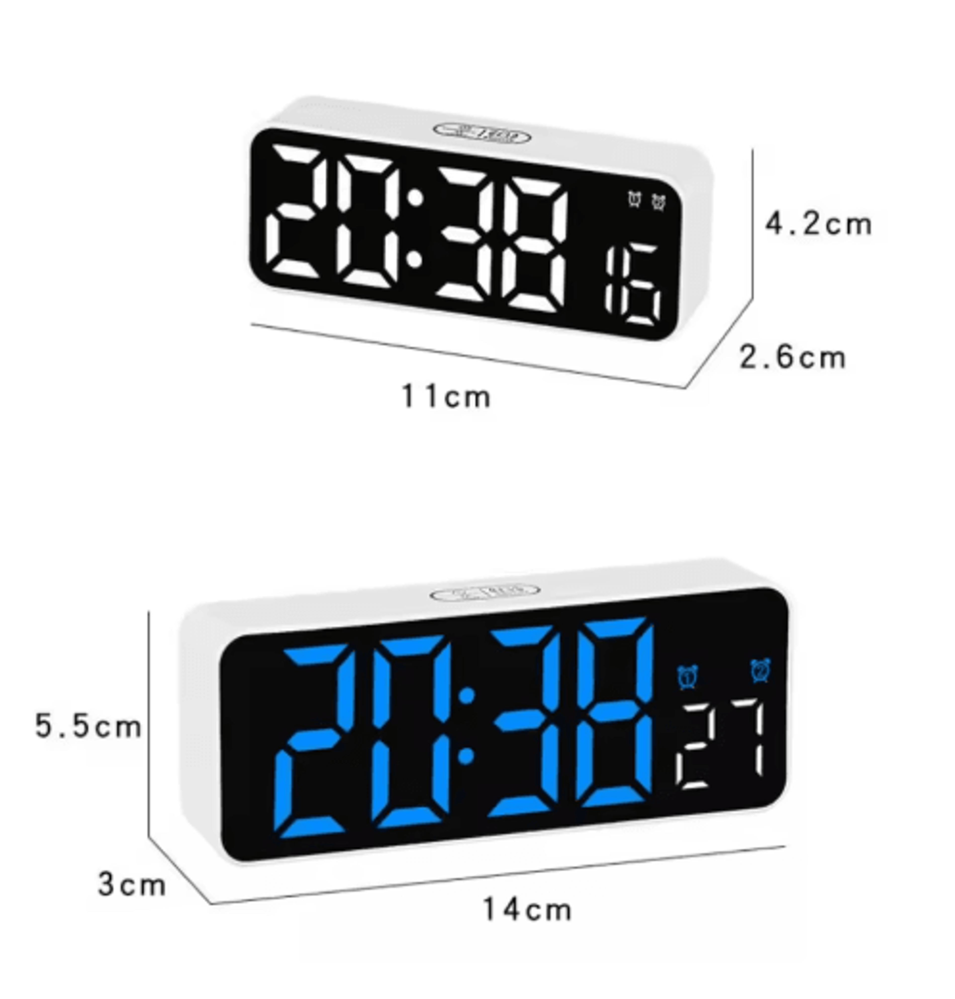 Digital LED Wall Clock  Date Display With 1224H  DST Function 9