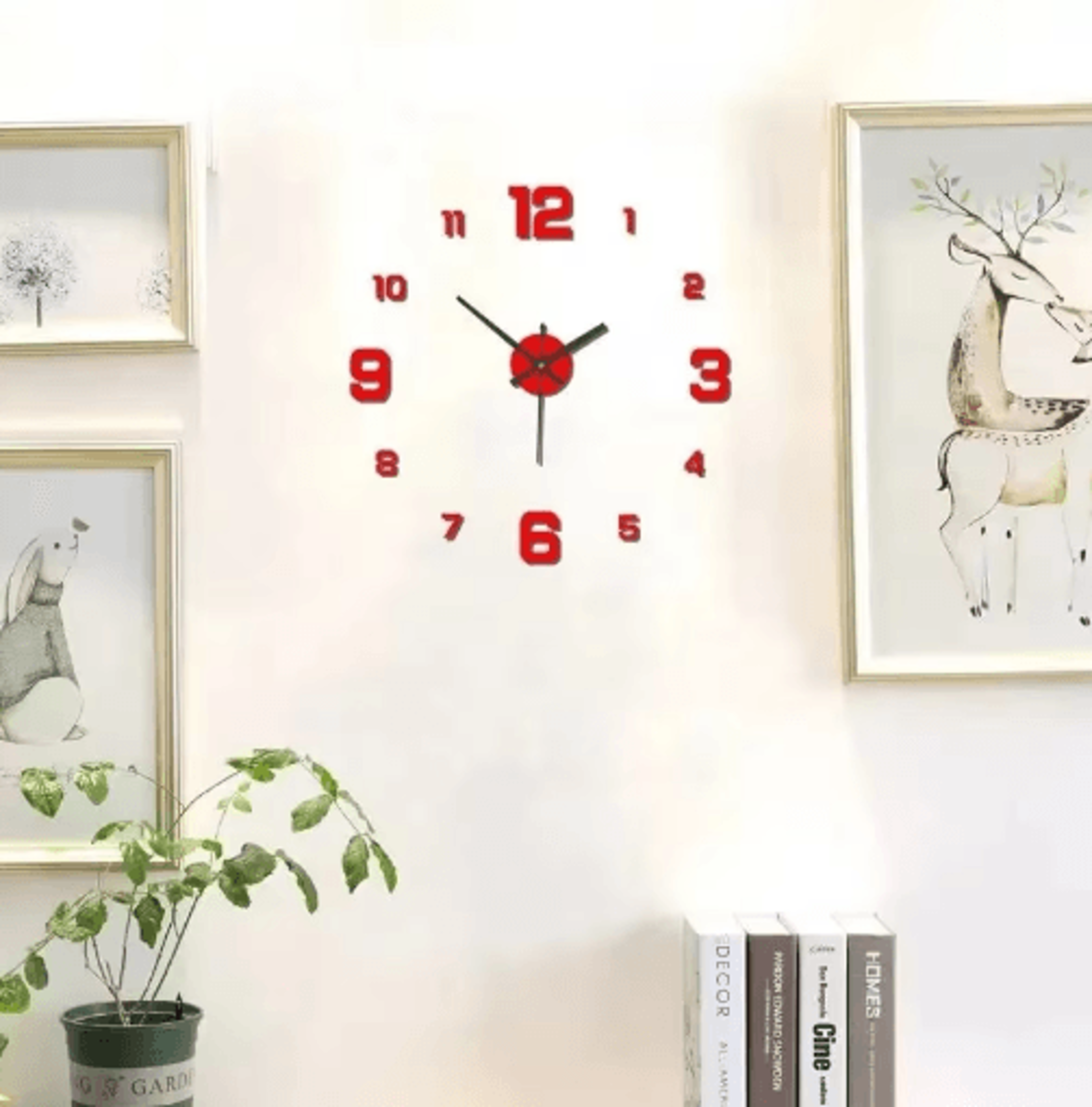 Large Acrylic Mirror Wall Clock  DIY Decorative Clock Stickers For Modern Rooms 8
