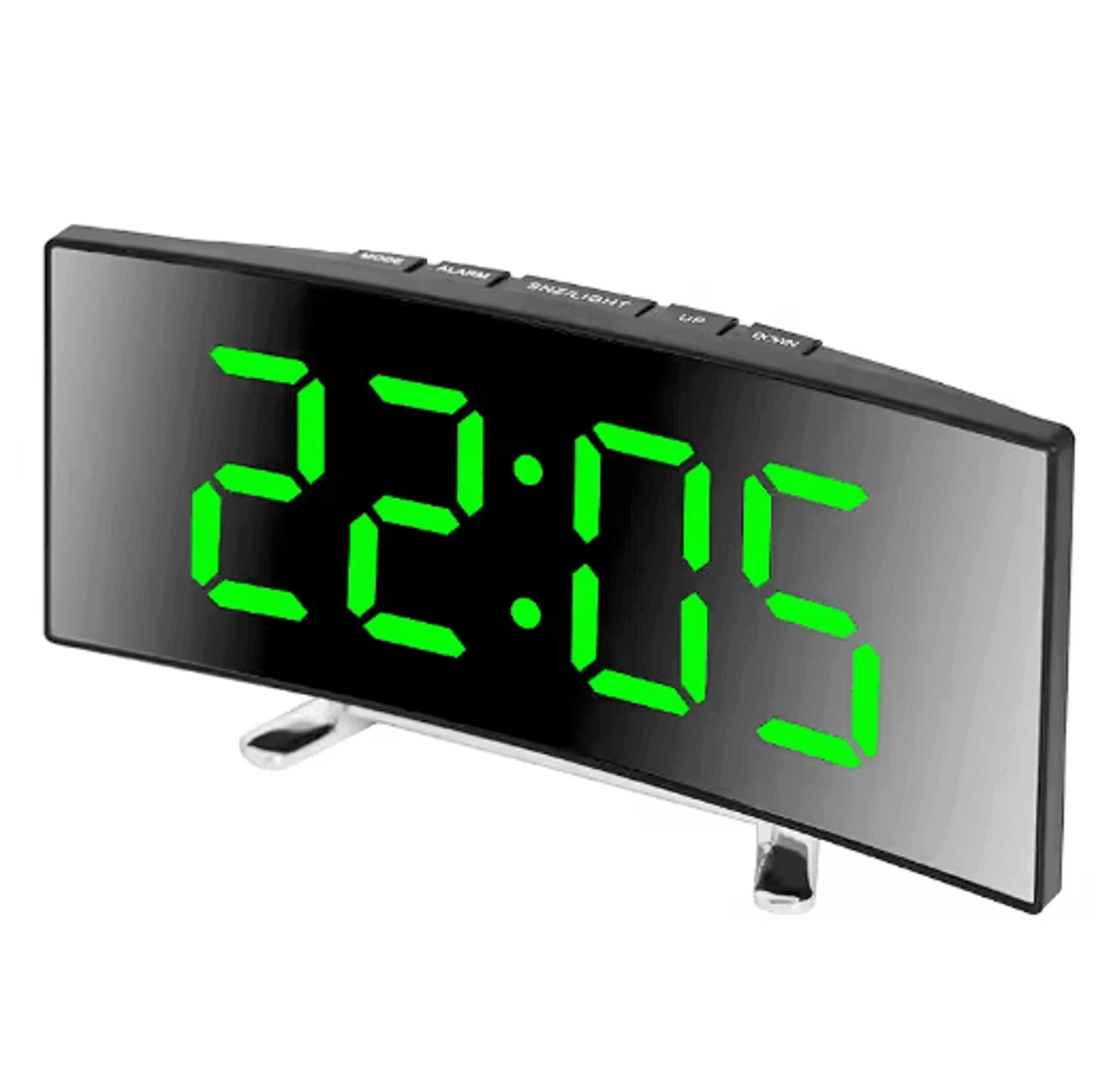 LED Mirror Alarm Clock  Noiseless Large Display Digital Clock 5