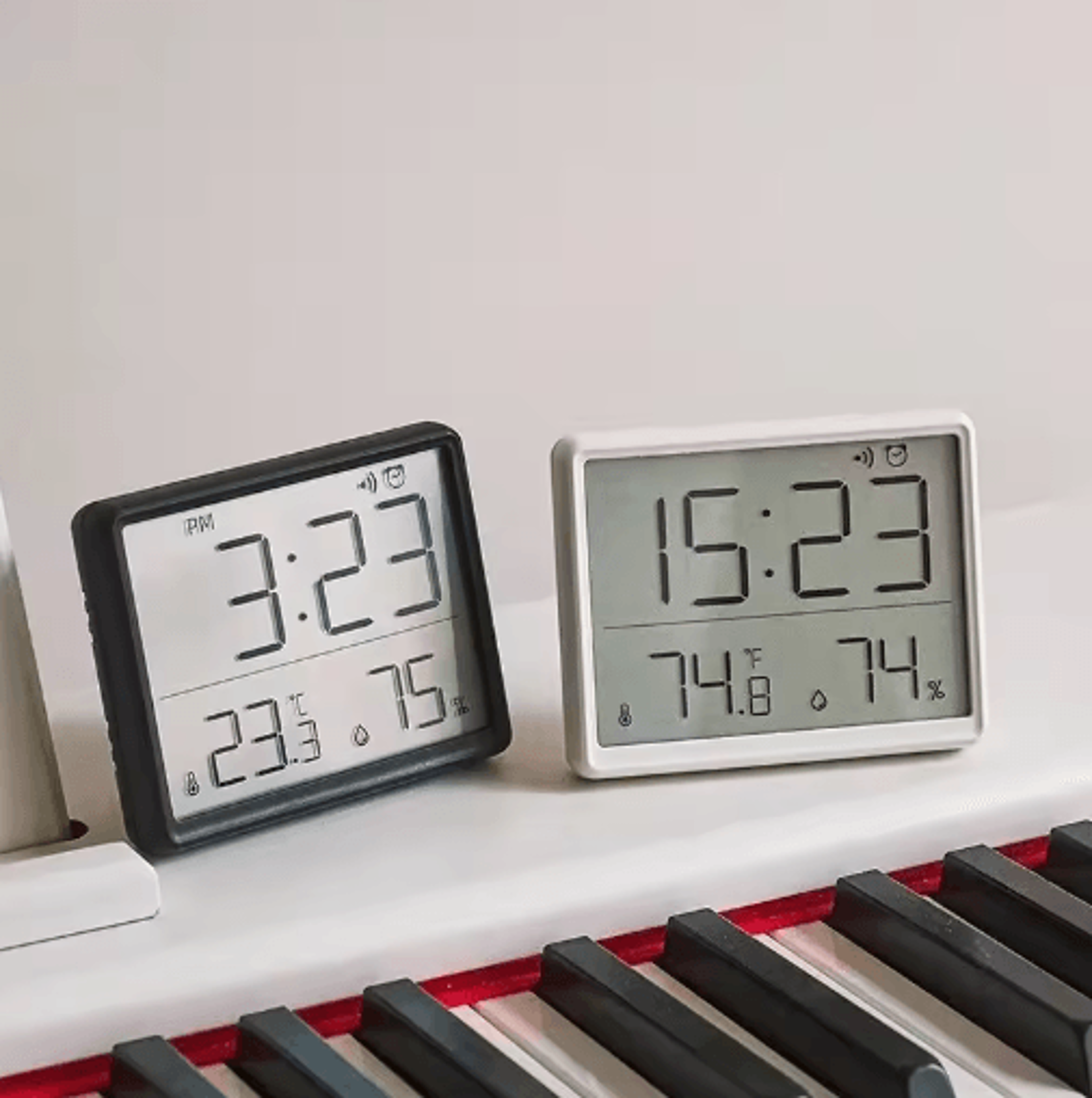 3in1 Digital Clock  Temperature Humidity  Alarm Display 7