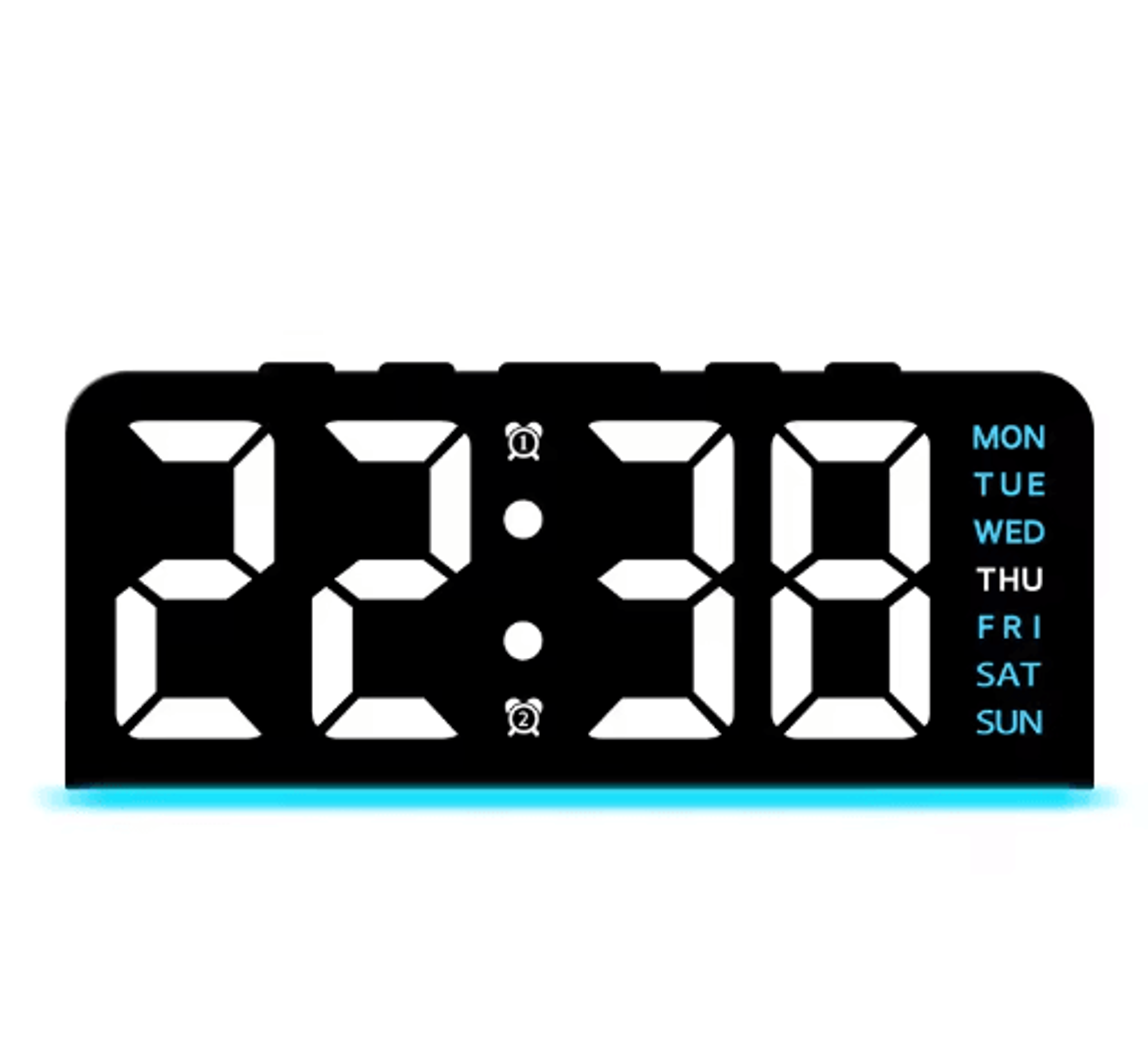 Digital LED Alarm Clock Night Light With Temperature Display  Snooze 3