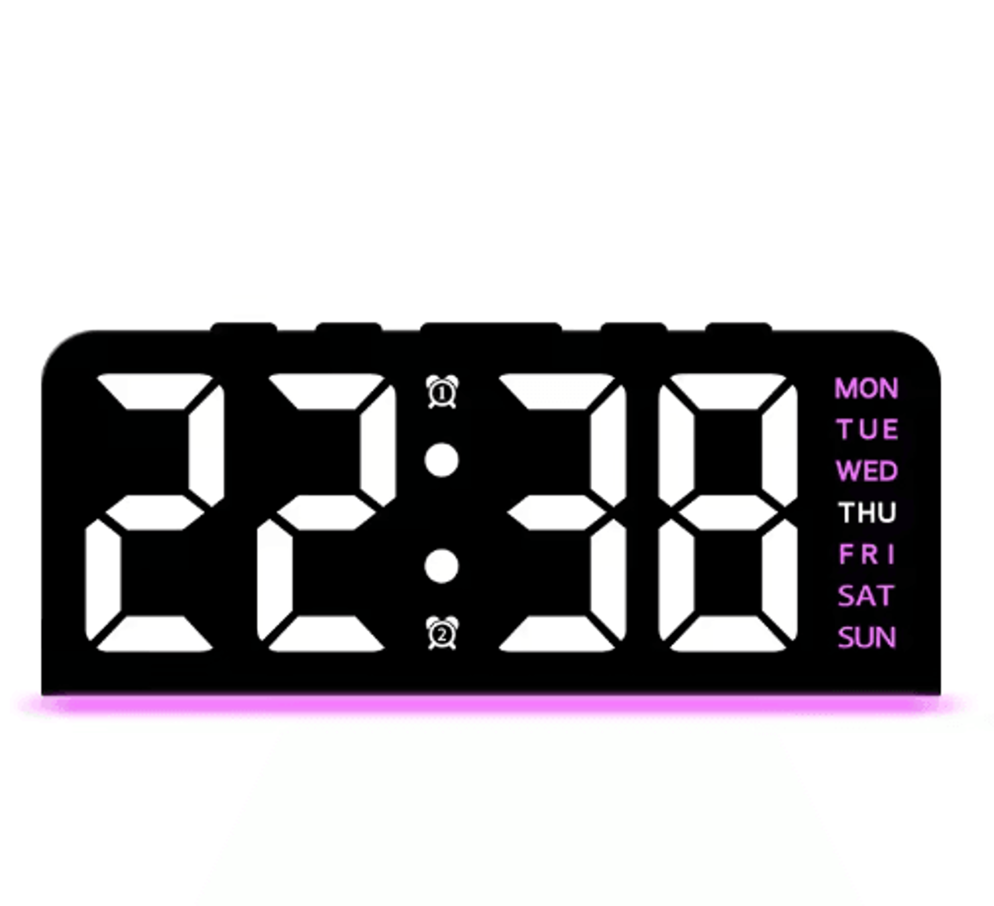 Digital LED Alarm Clock Night Light With Temperature Display  Snooze 8