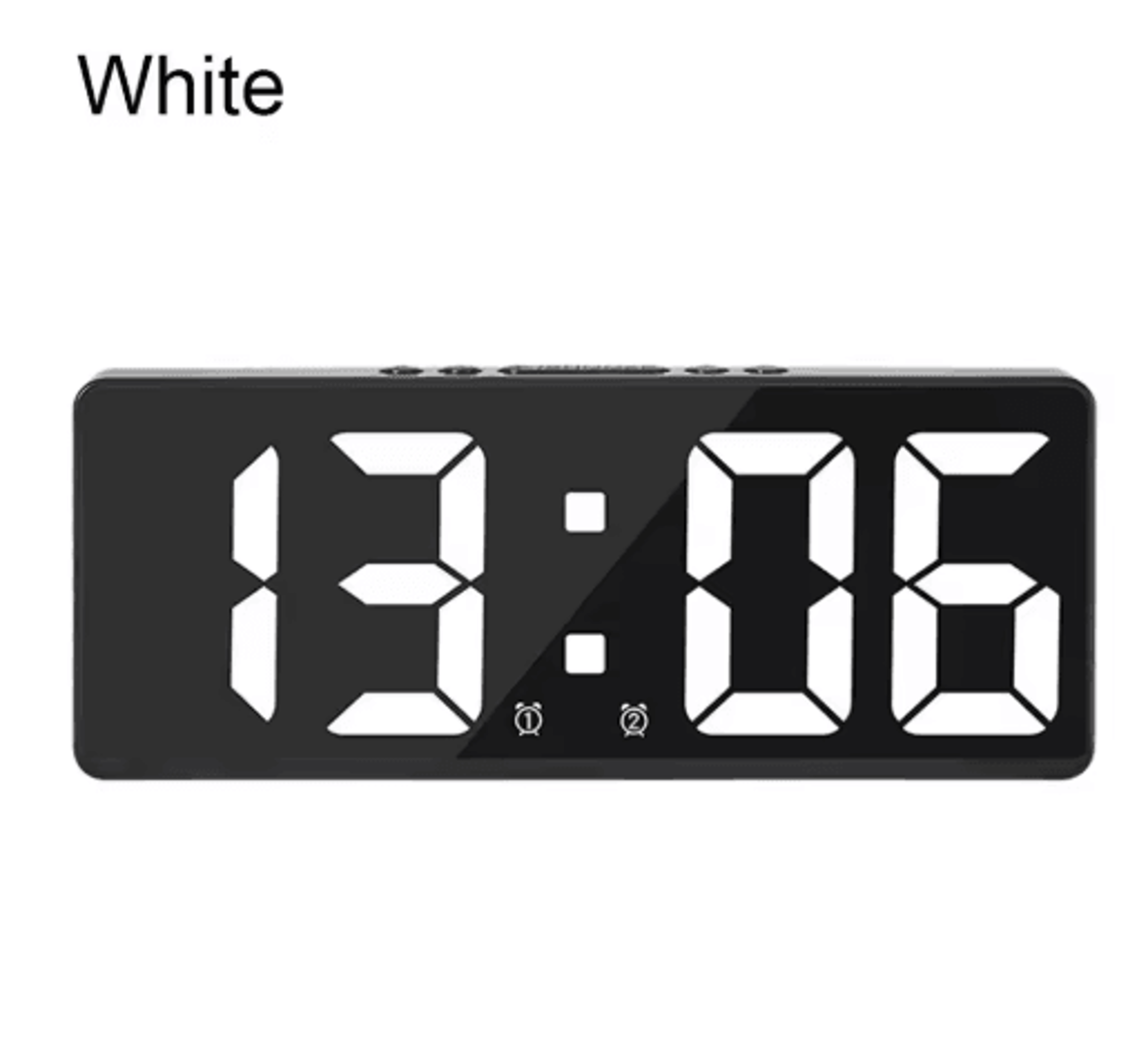 Voice Control LED Alarm Clock  Temperature Display Snooze  Night Mode 3
