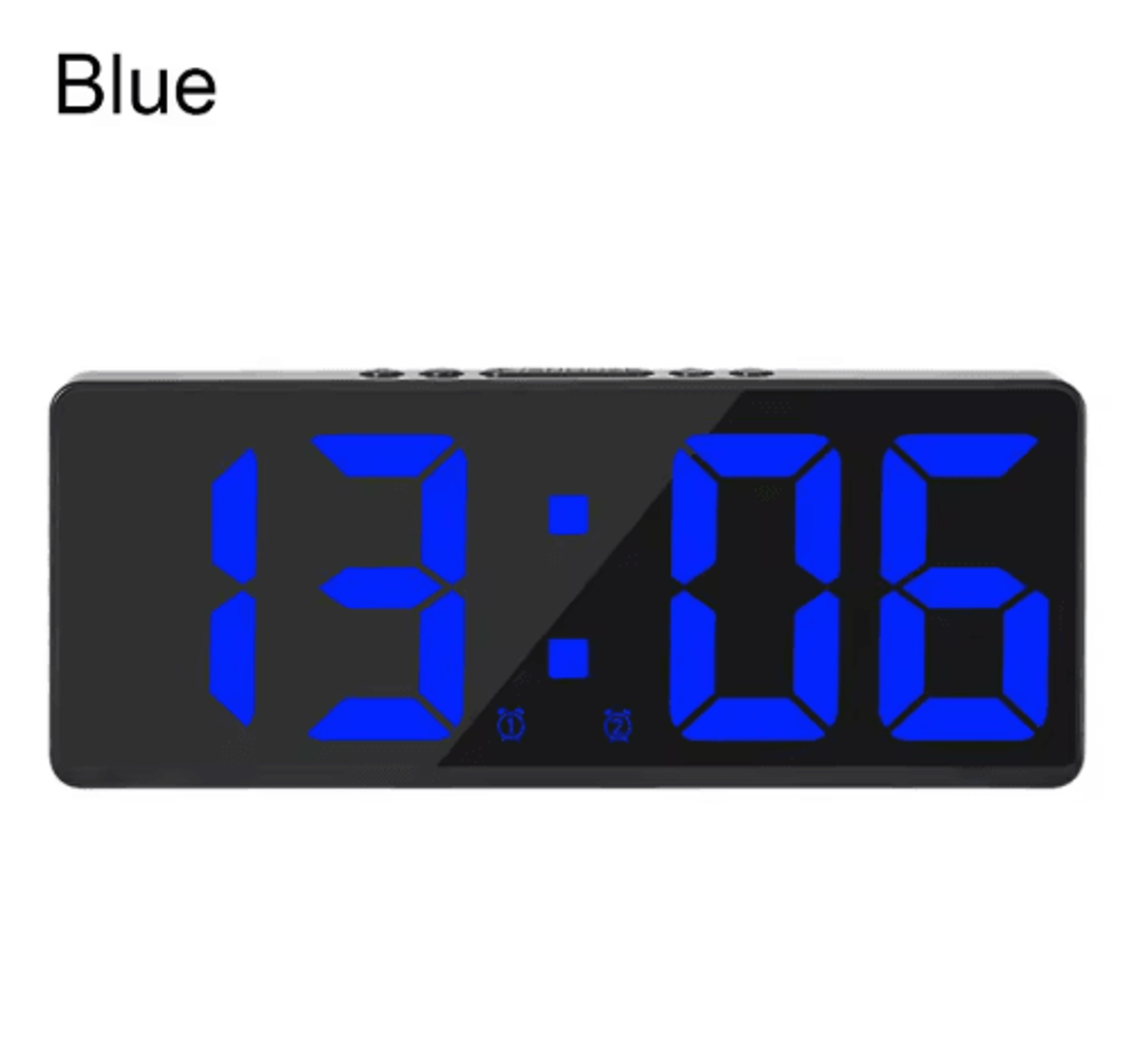 Voice Control LED Alarm Clock  Temperature Display Snooze  Night Mode 1