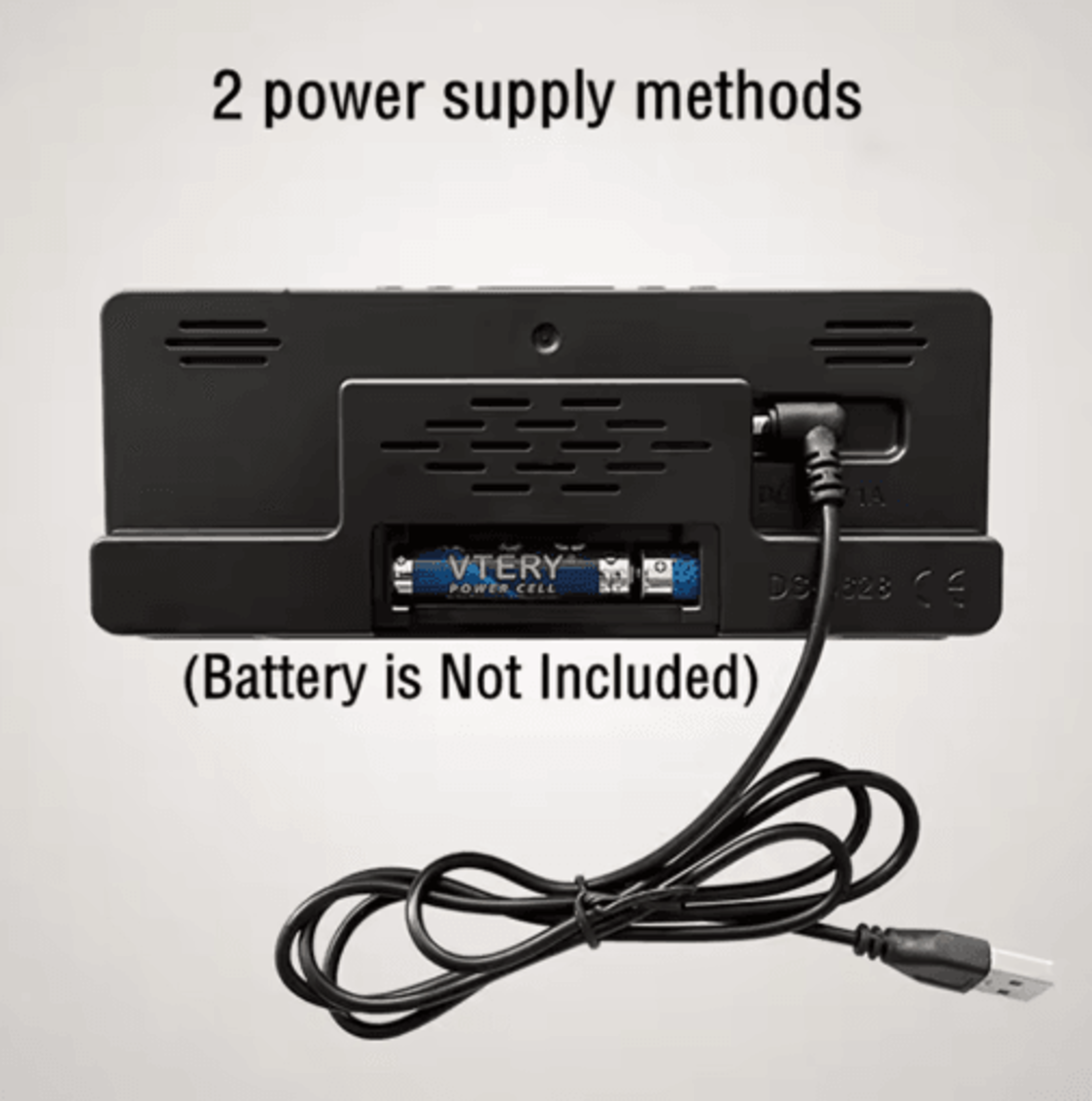 Voice Control LED Alarm Clock  Temperature Display Snooze  Night Mode 7