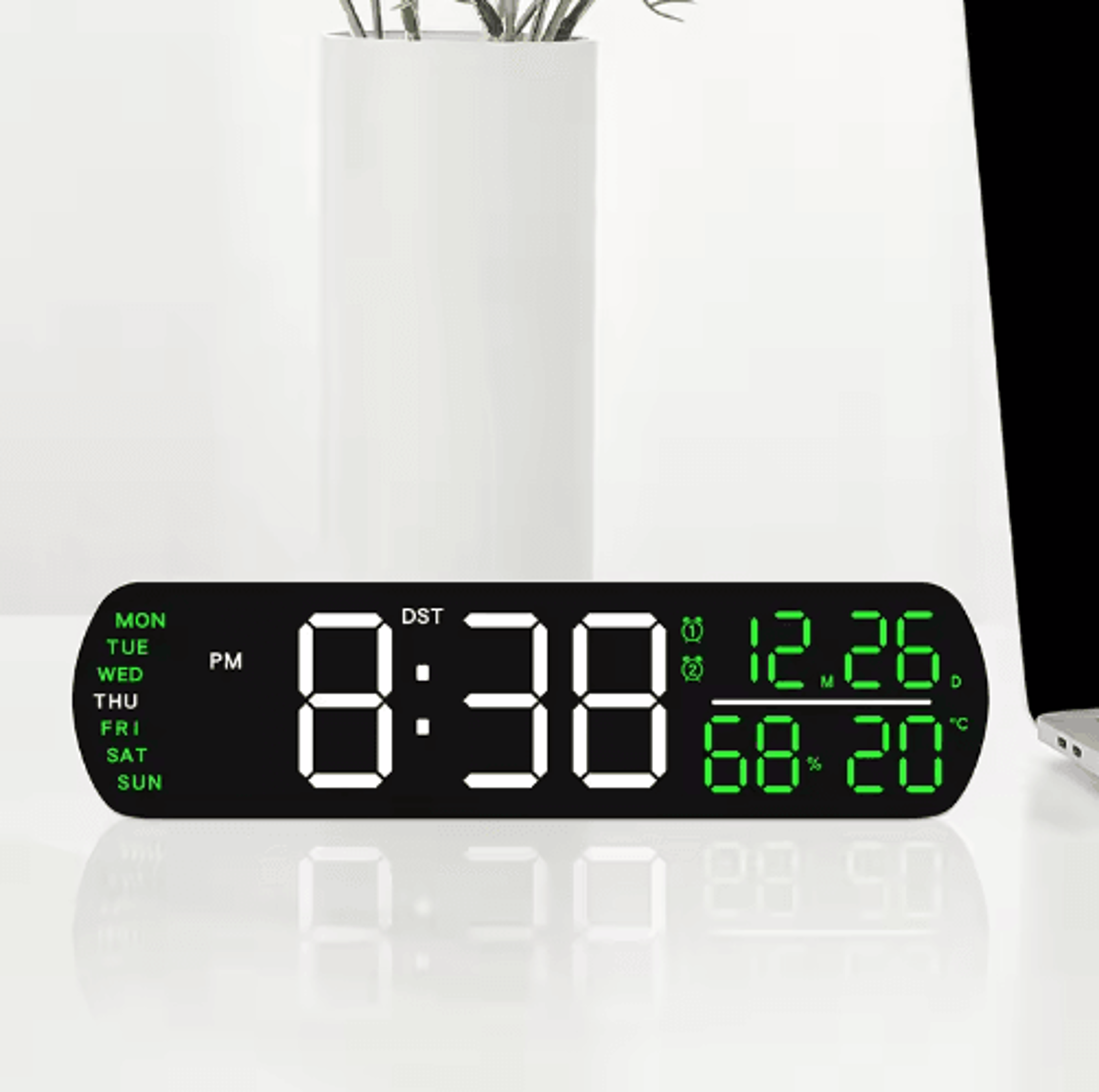Multifunctional LED Alarm Clock  Temperature Humidity Dual Alarm  Countdown 7