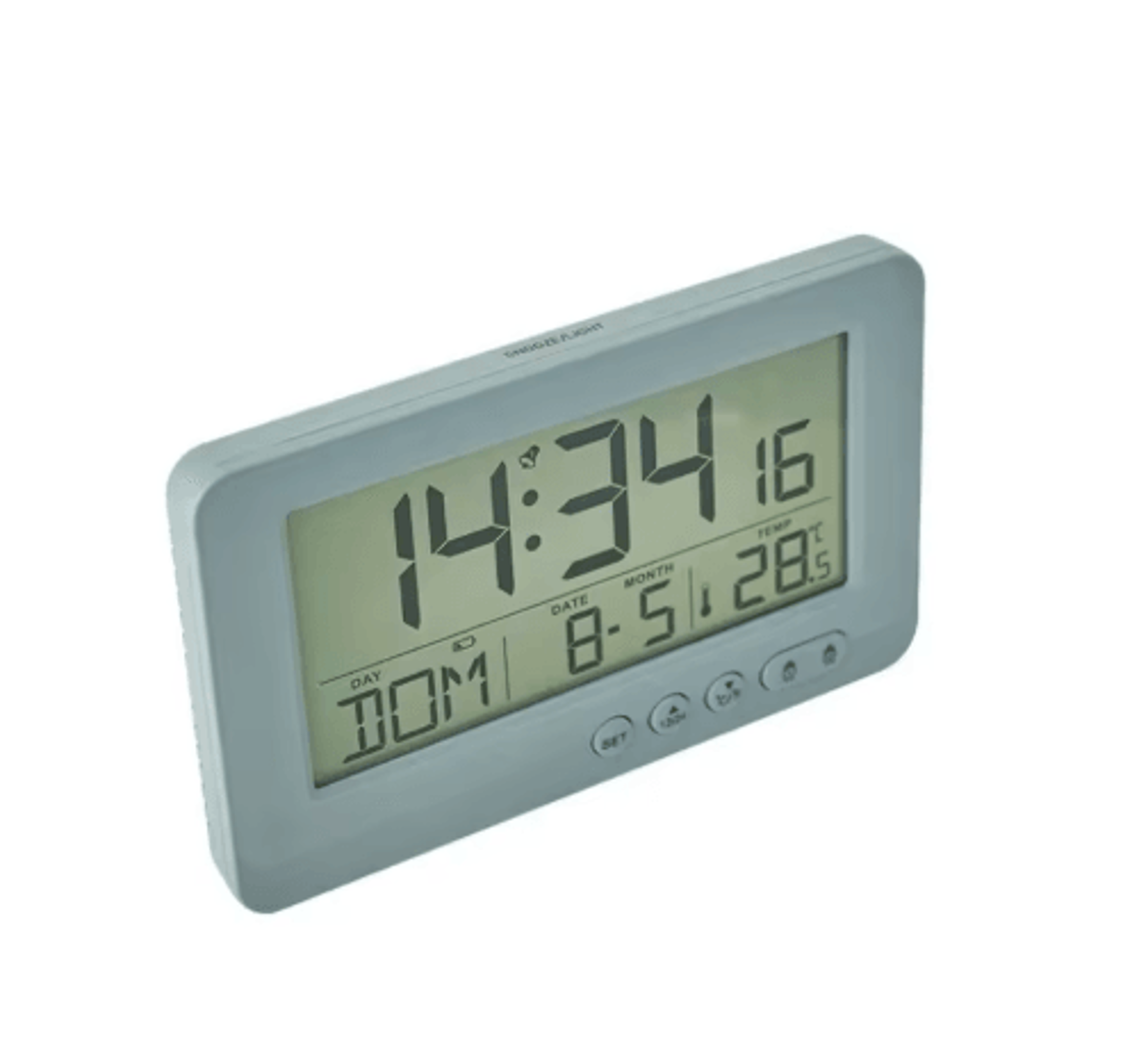 LCD Digital Alarm Clock  Time Date Week  Temperature Display 7
