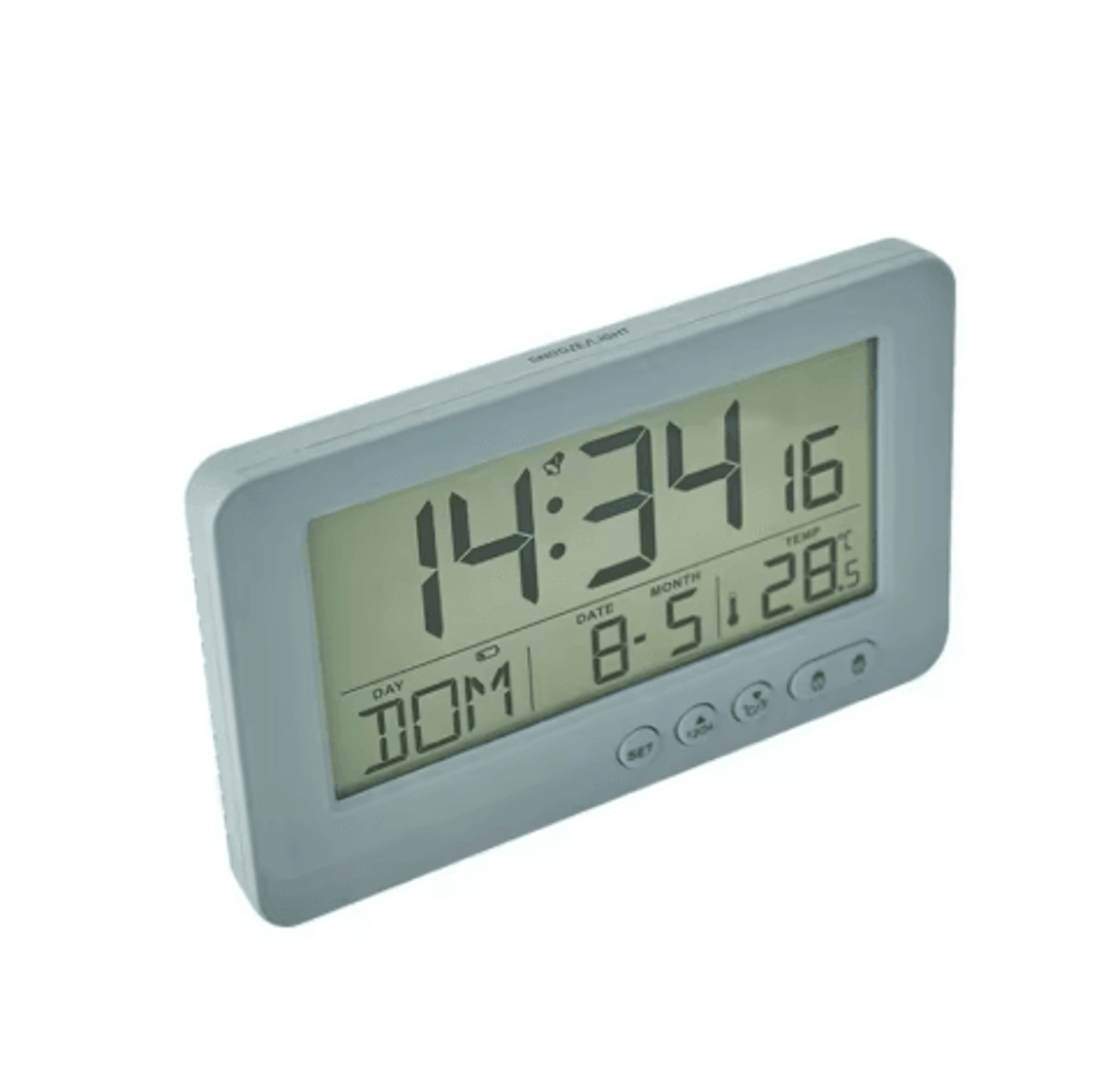 LCD Digital Alarm Clock  Time Date Week  Temperature Display 2