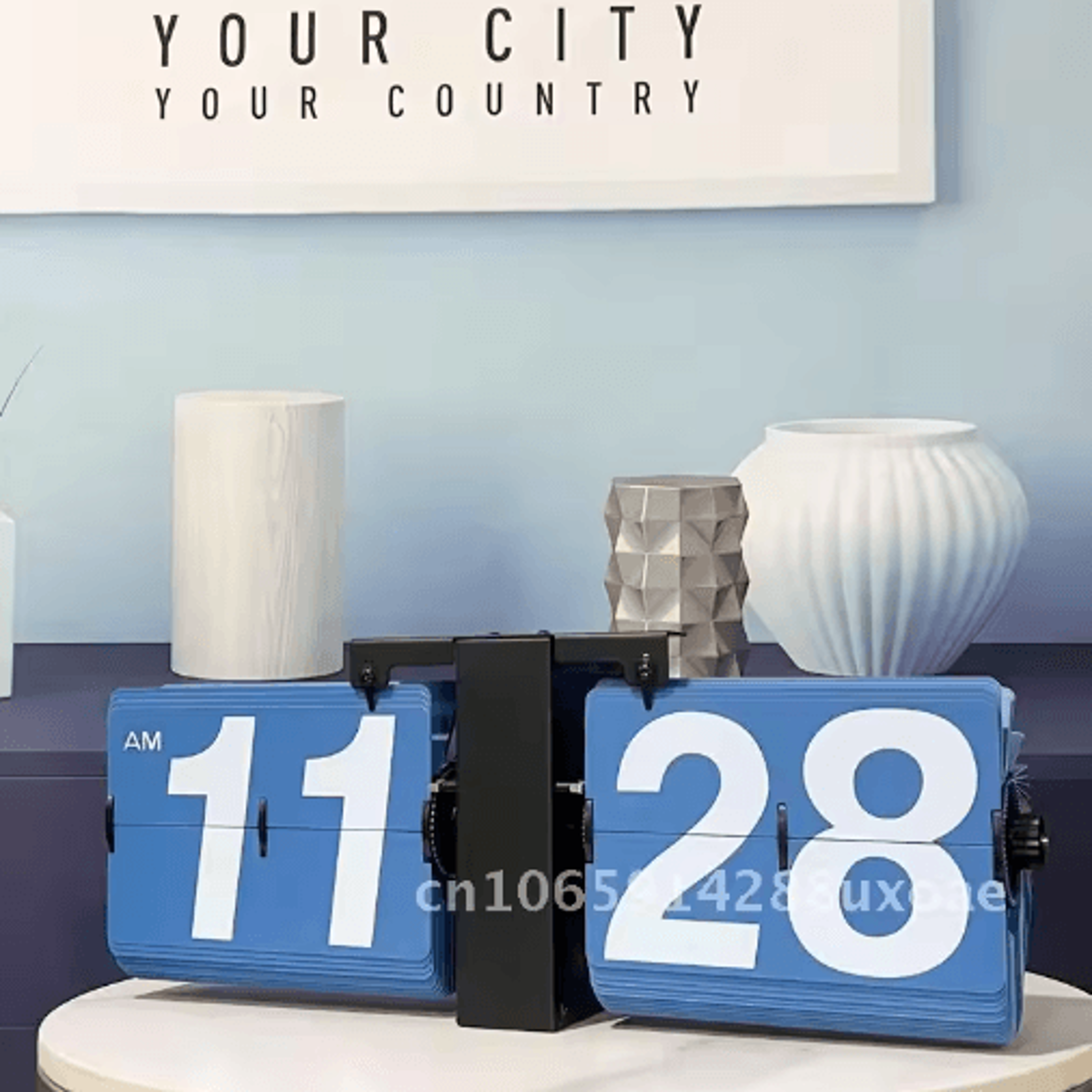 Retro Automatic Flip Clock  Mechanical Wall  Desktop Statement Clock 8