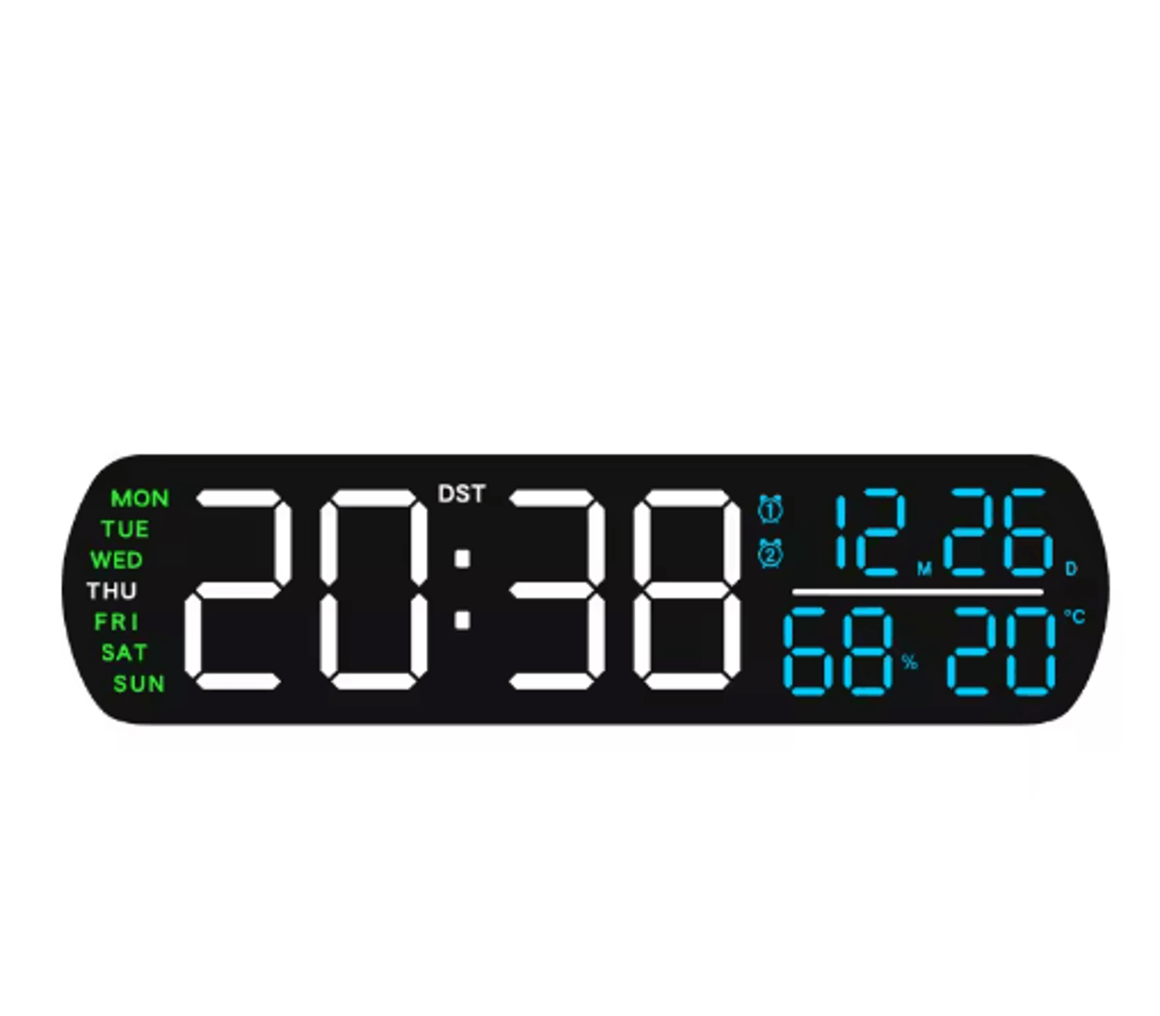 Multifunction LED Alarm Clock  Dual Alarm Temperature  Countdown Timer 4