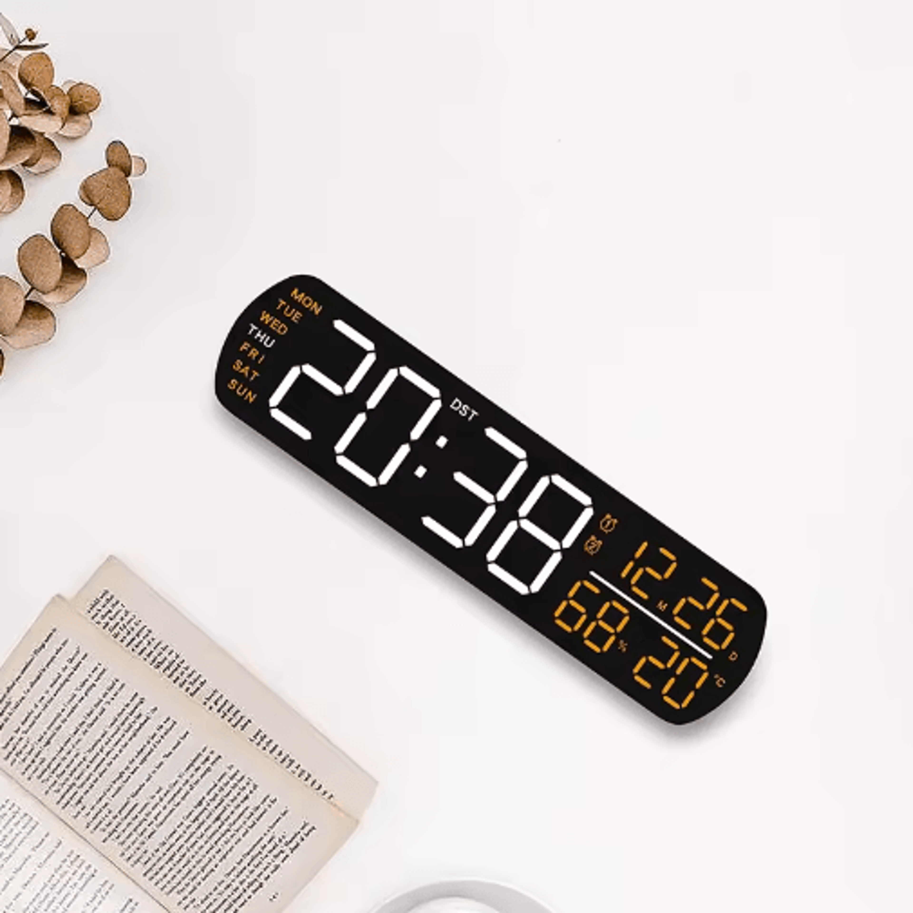 Multifunction LED Alarm Clock  Dual Alarm Temperature  Countdown Timer 9