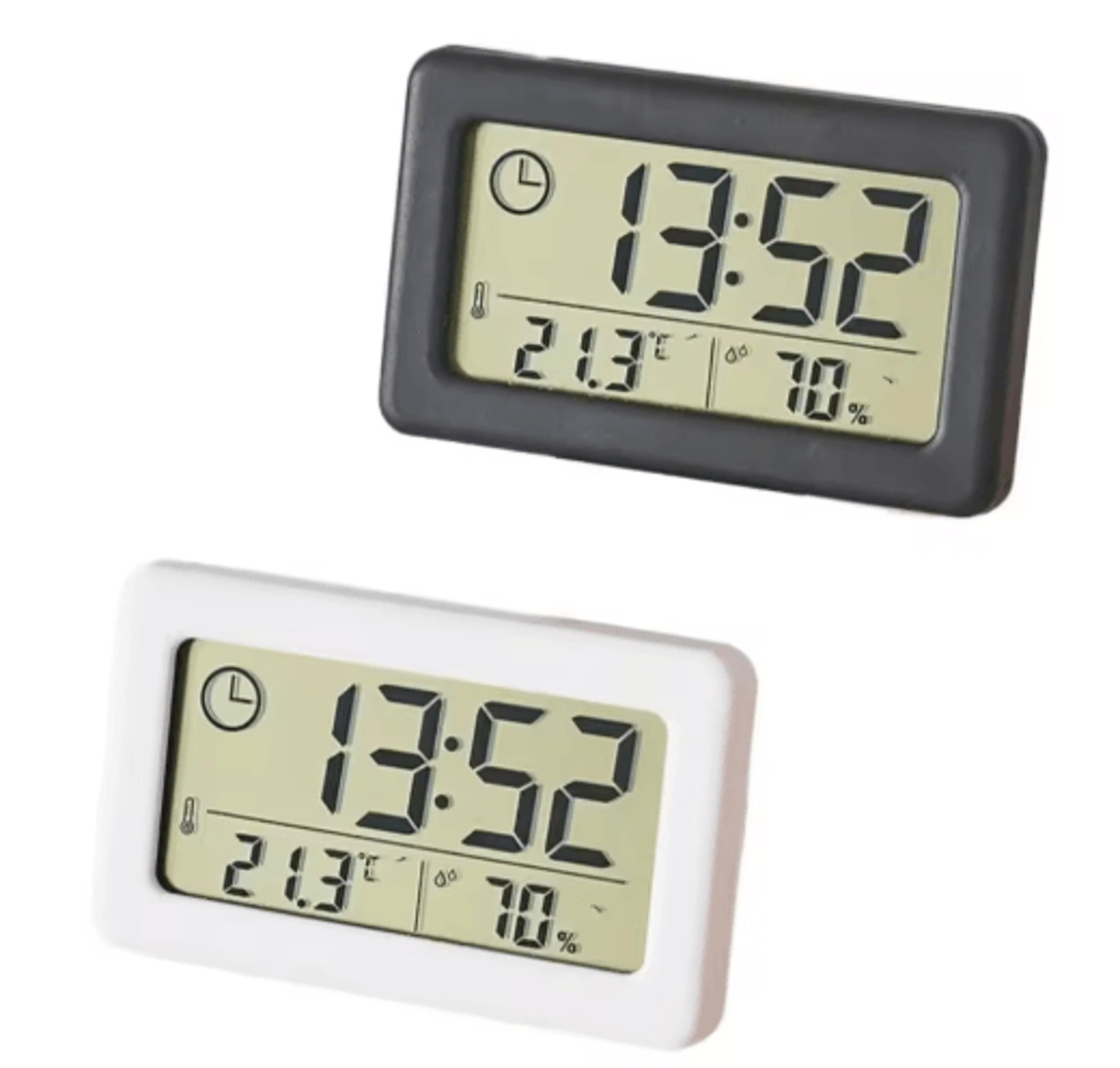 Digital Temperature  Humidity Clock  LCD Hygrometer Wall  Table Monitor 0