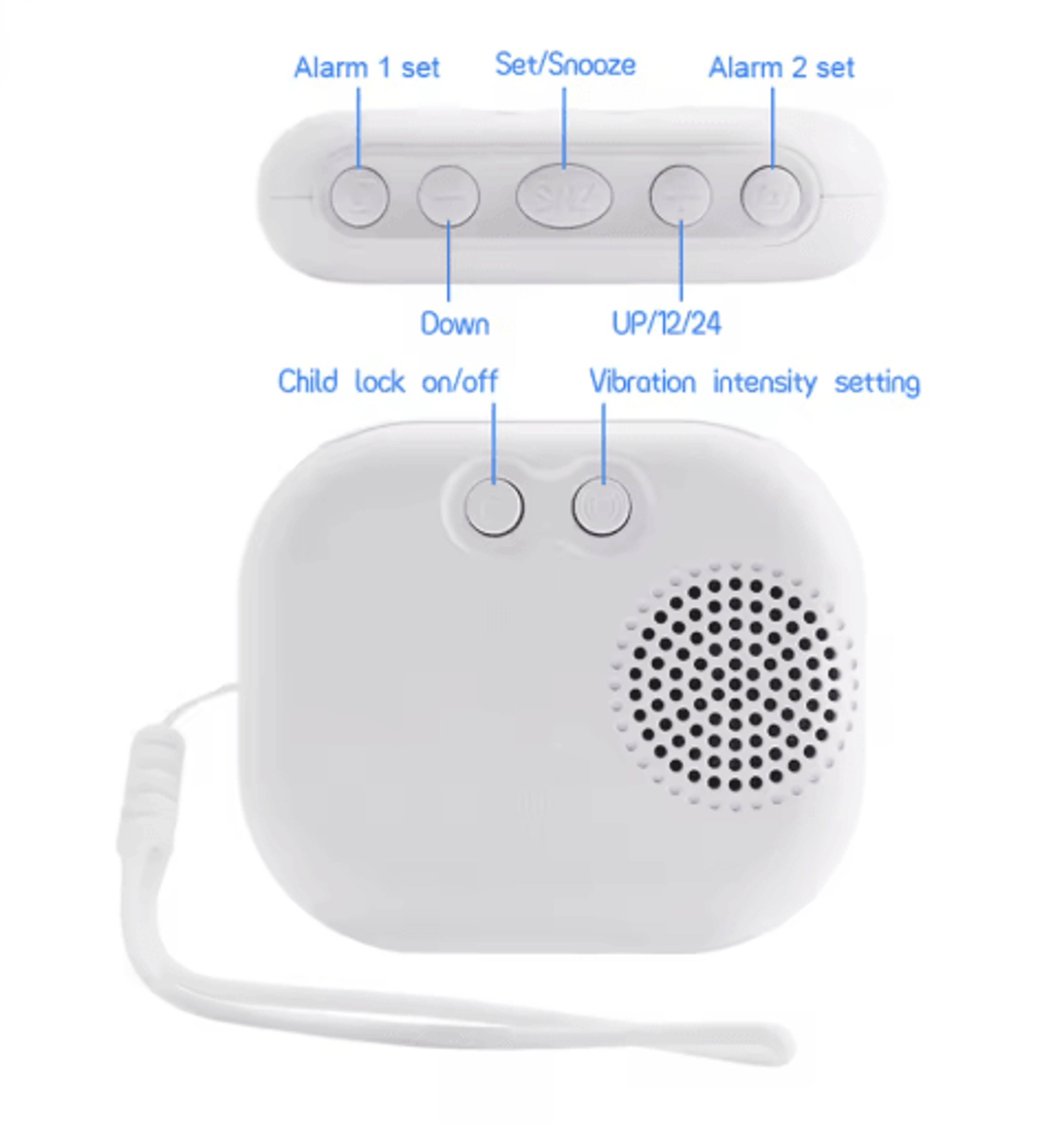 Vibrating Alarm Clock With Bed Shaker  WakeUp Clock For Heavy Sleepers 4