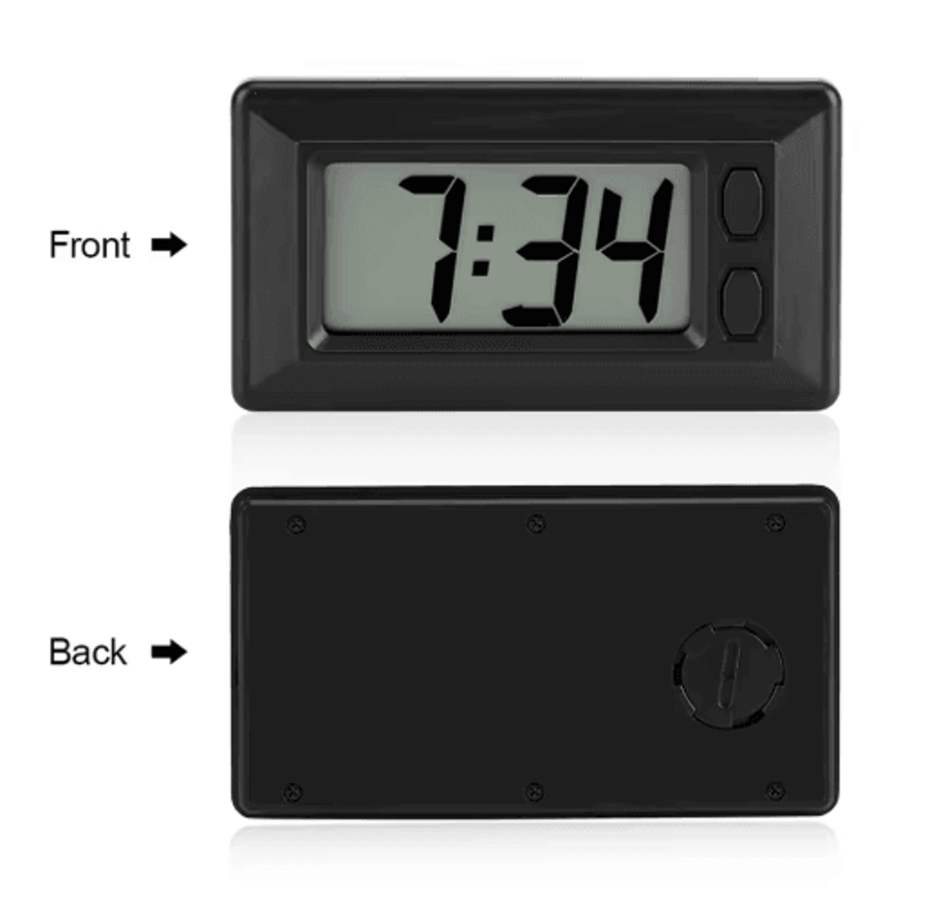 LCD Digital Clock  Date Time  Calendar Display For Desk Or Car 3