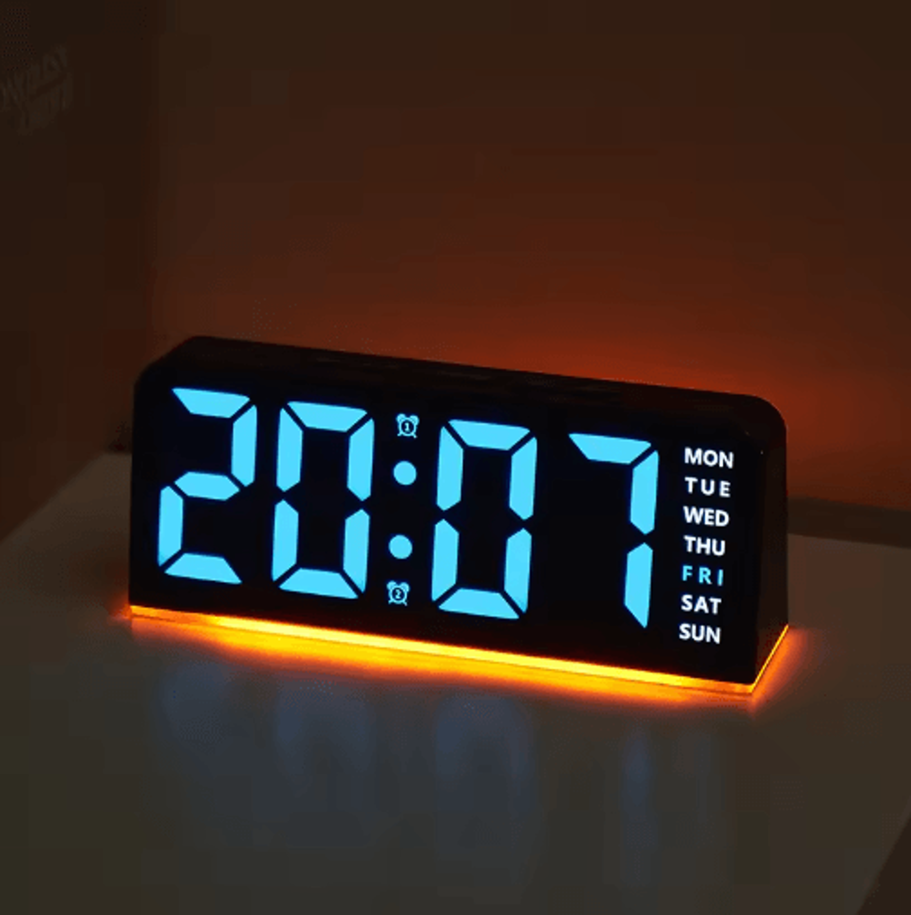 Modern 3D LED Wall Clock  USB Digital Alarm  Timer Display 1